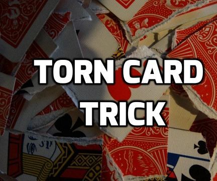 how to do crazy magic trick with torn cards!