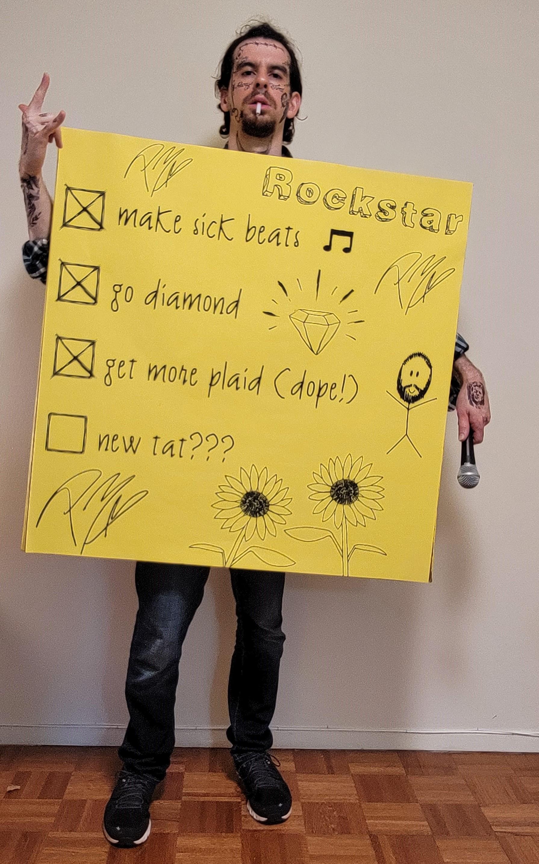 Post-It Malone Halloween Costume