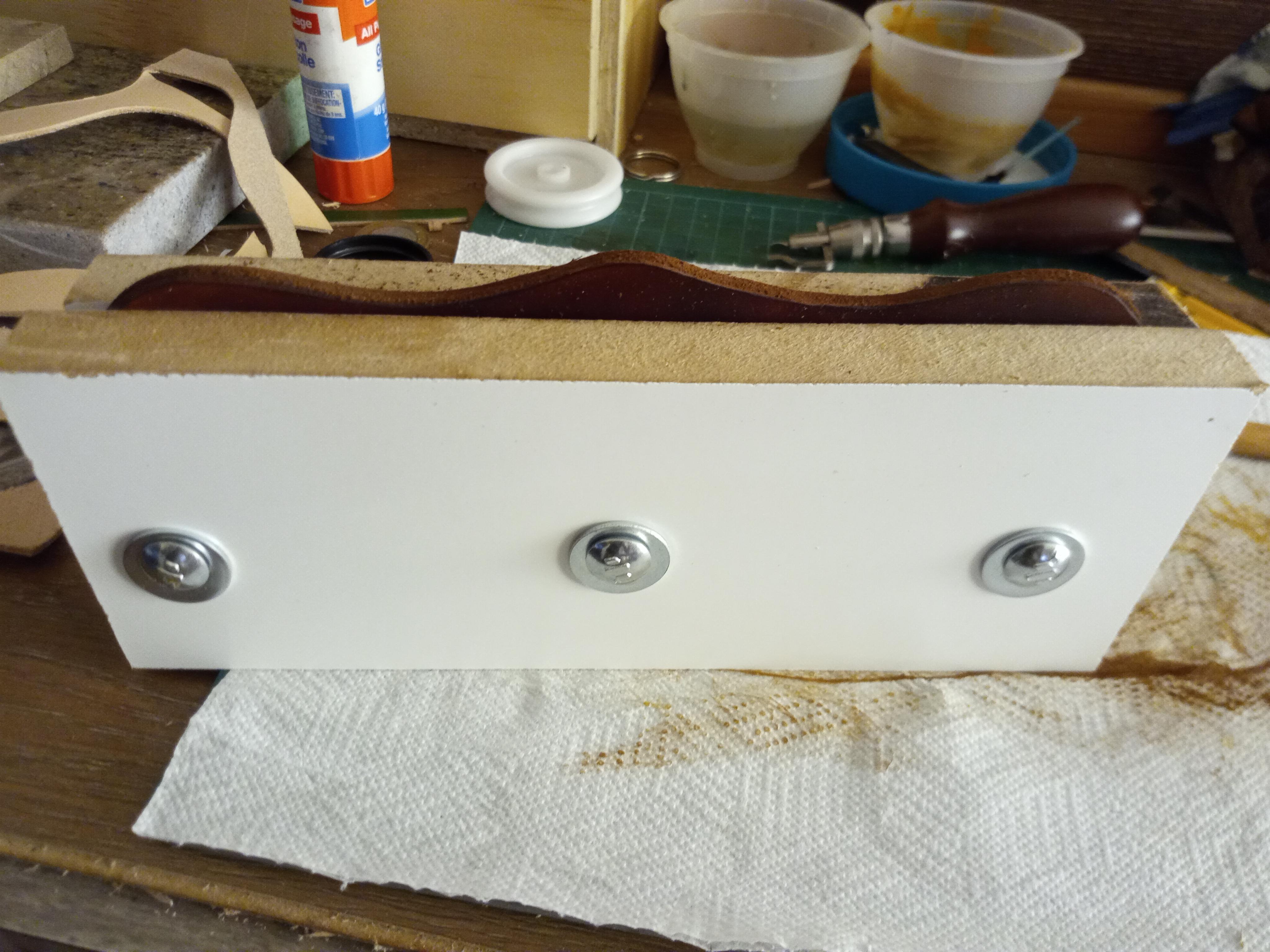 Leather Sanding/burnishing clamp jig for Relieving Joint Pressure