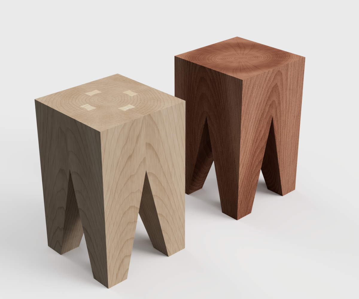 Backenzahn - a Small Side Table, Stool, or Plant Stand