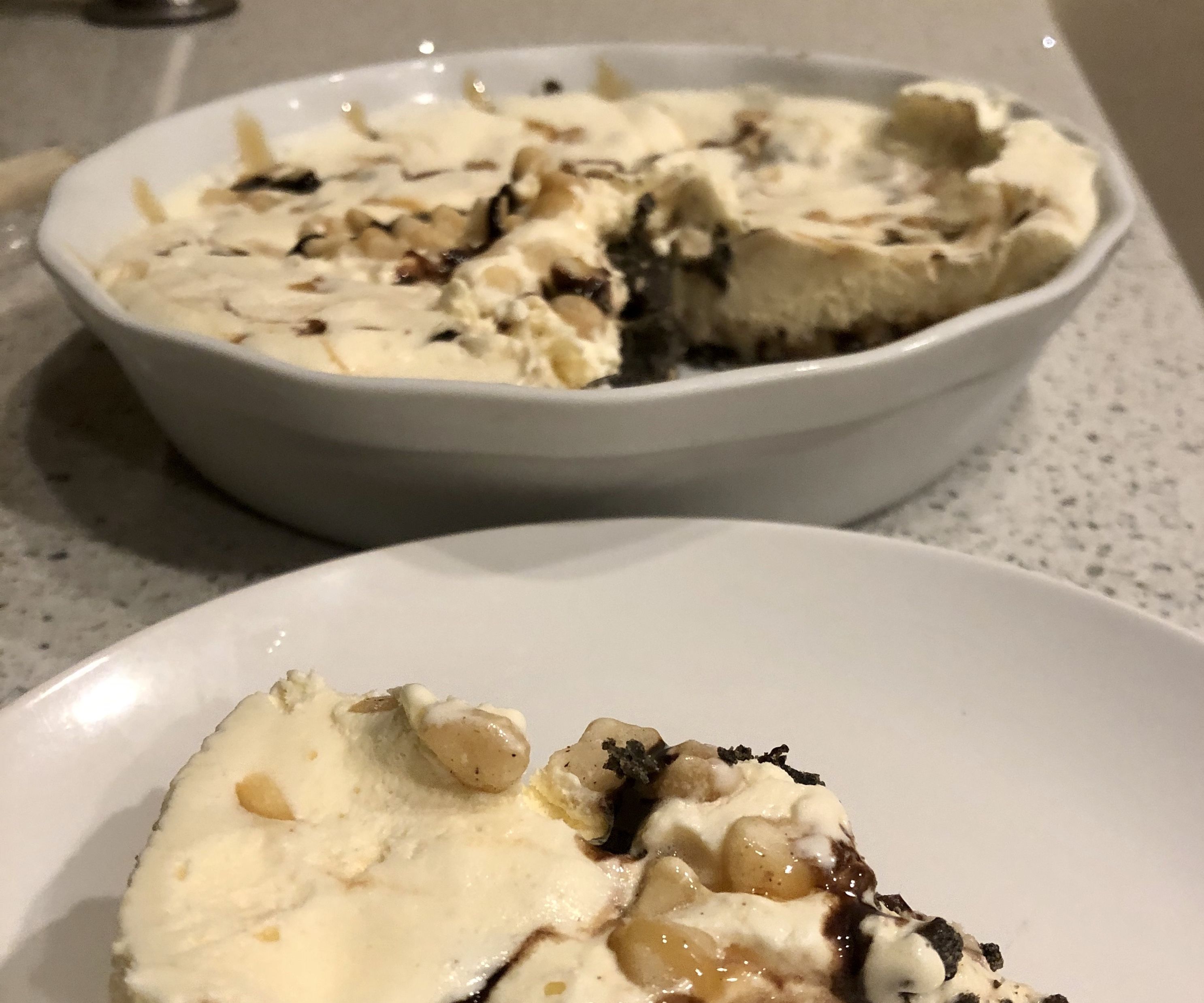 Macadamia Nut Ice Cream Pie