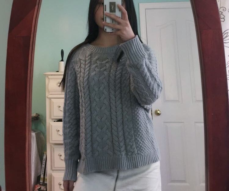 How to Crop an Oversized, Cable-Knit Sweater