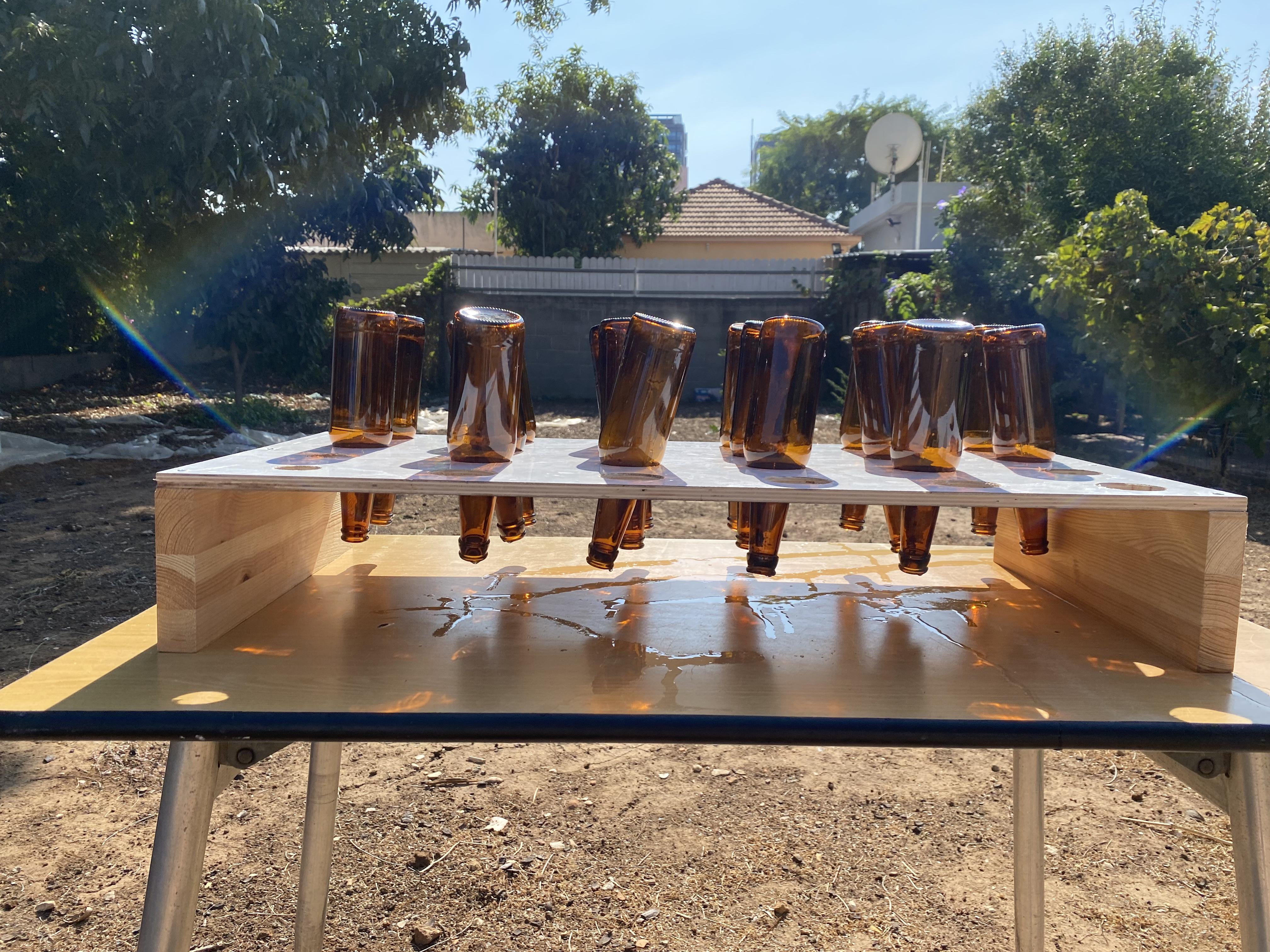 Easy Wooden Bottle Dryer