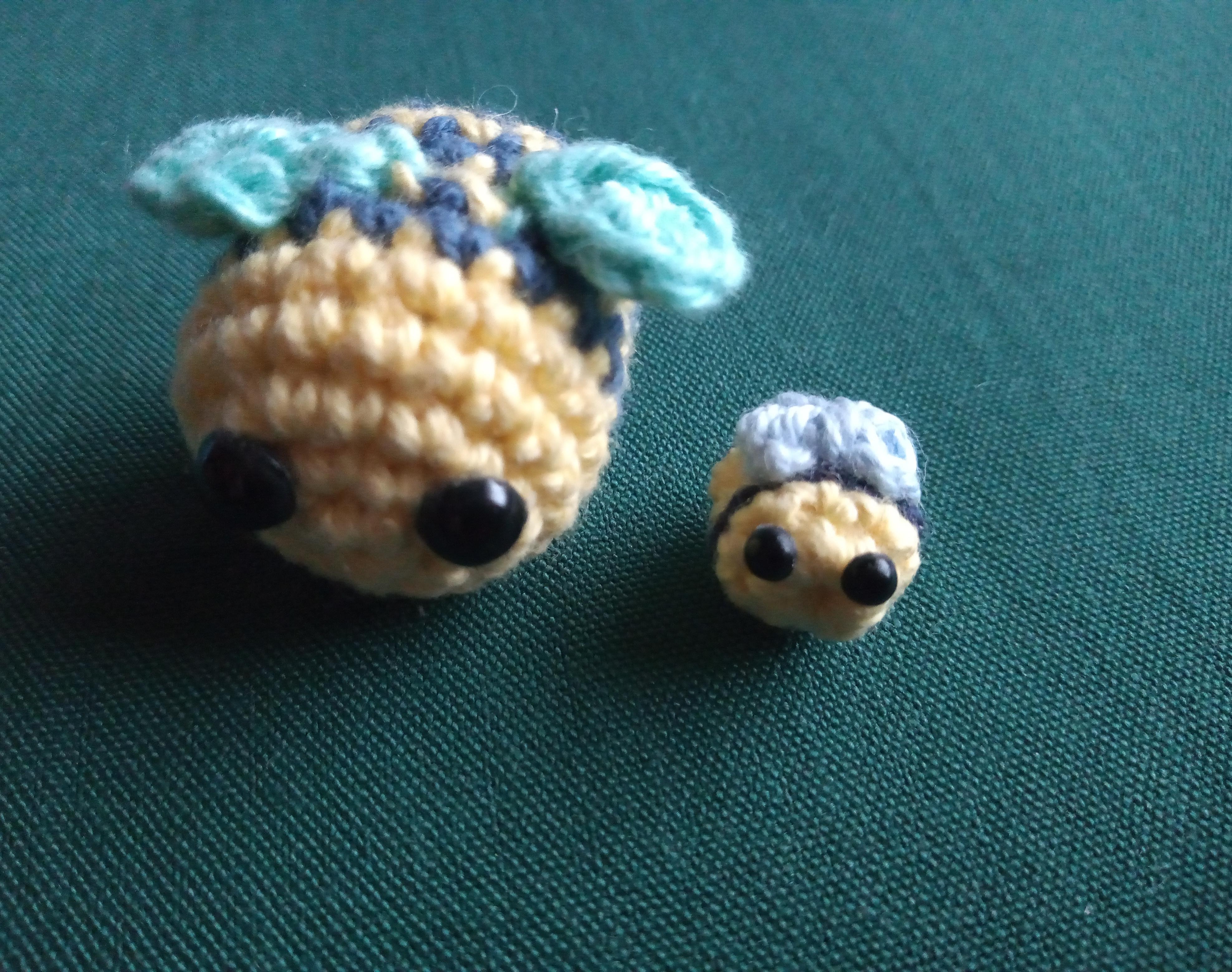 Abejita Muy Pequeña a Crochet De 1 Cm Aprox.