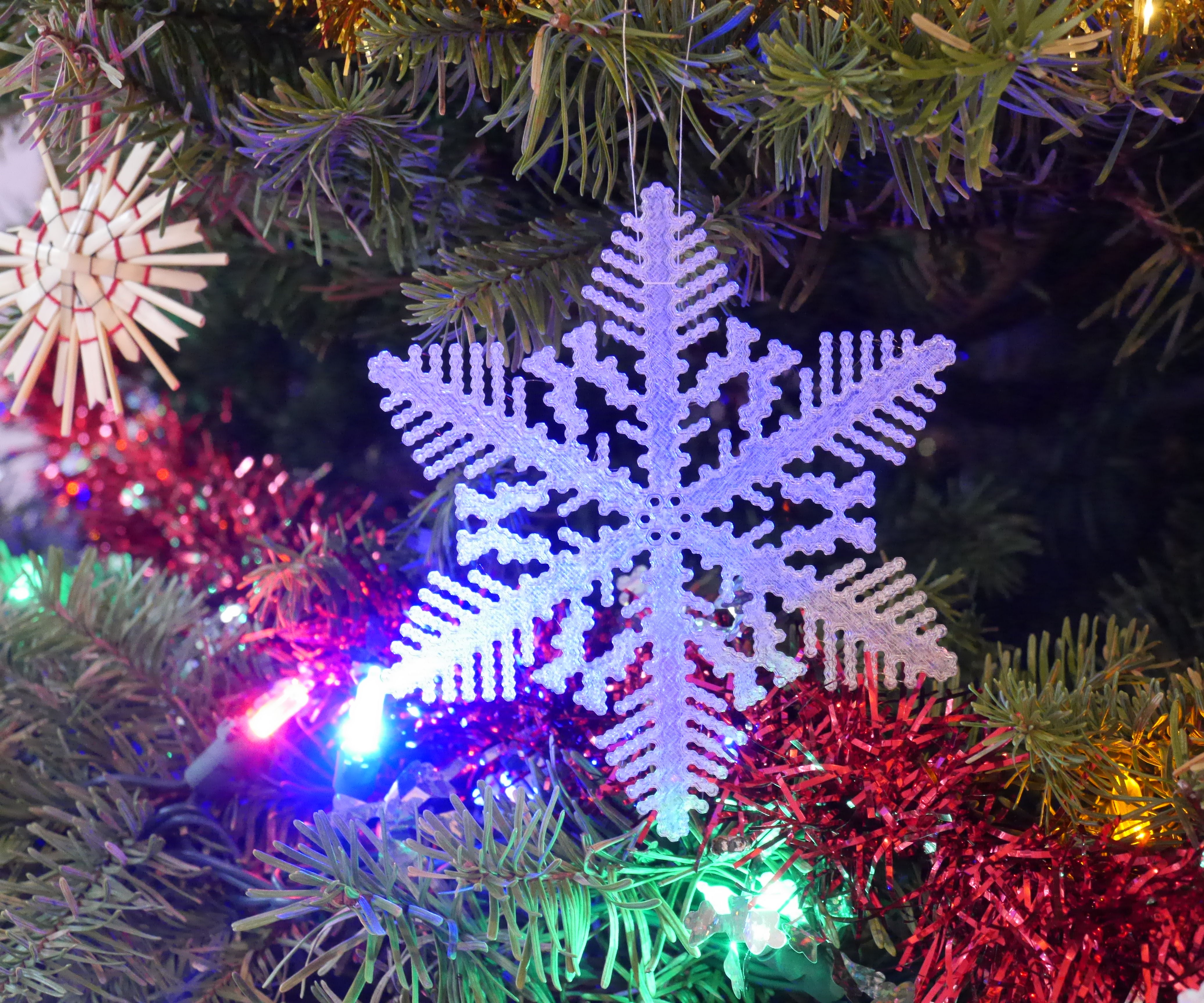 3D Printed Simulated Snowflakes