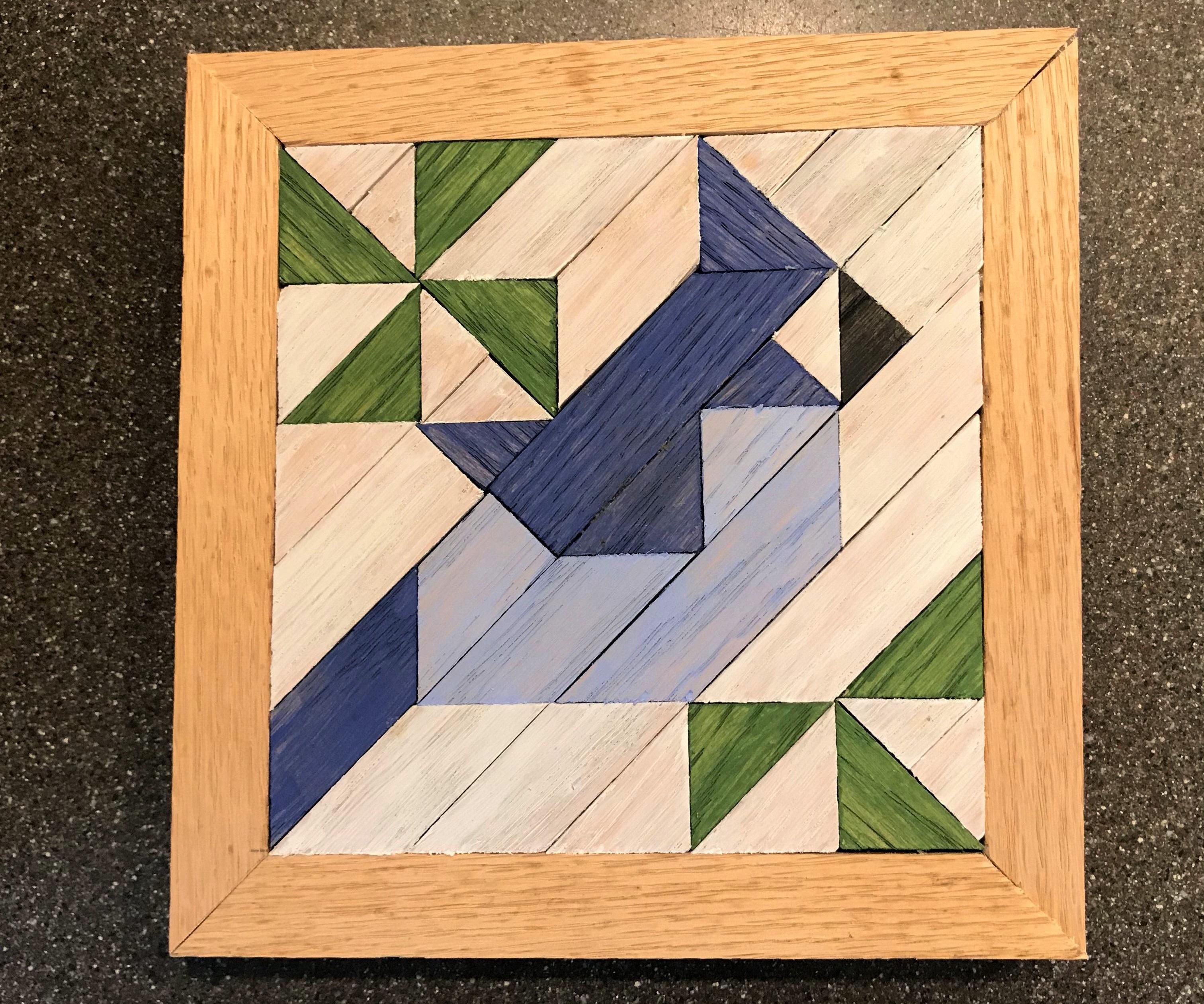 Wooden Blue Jay Barn Quilt