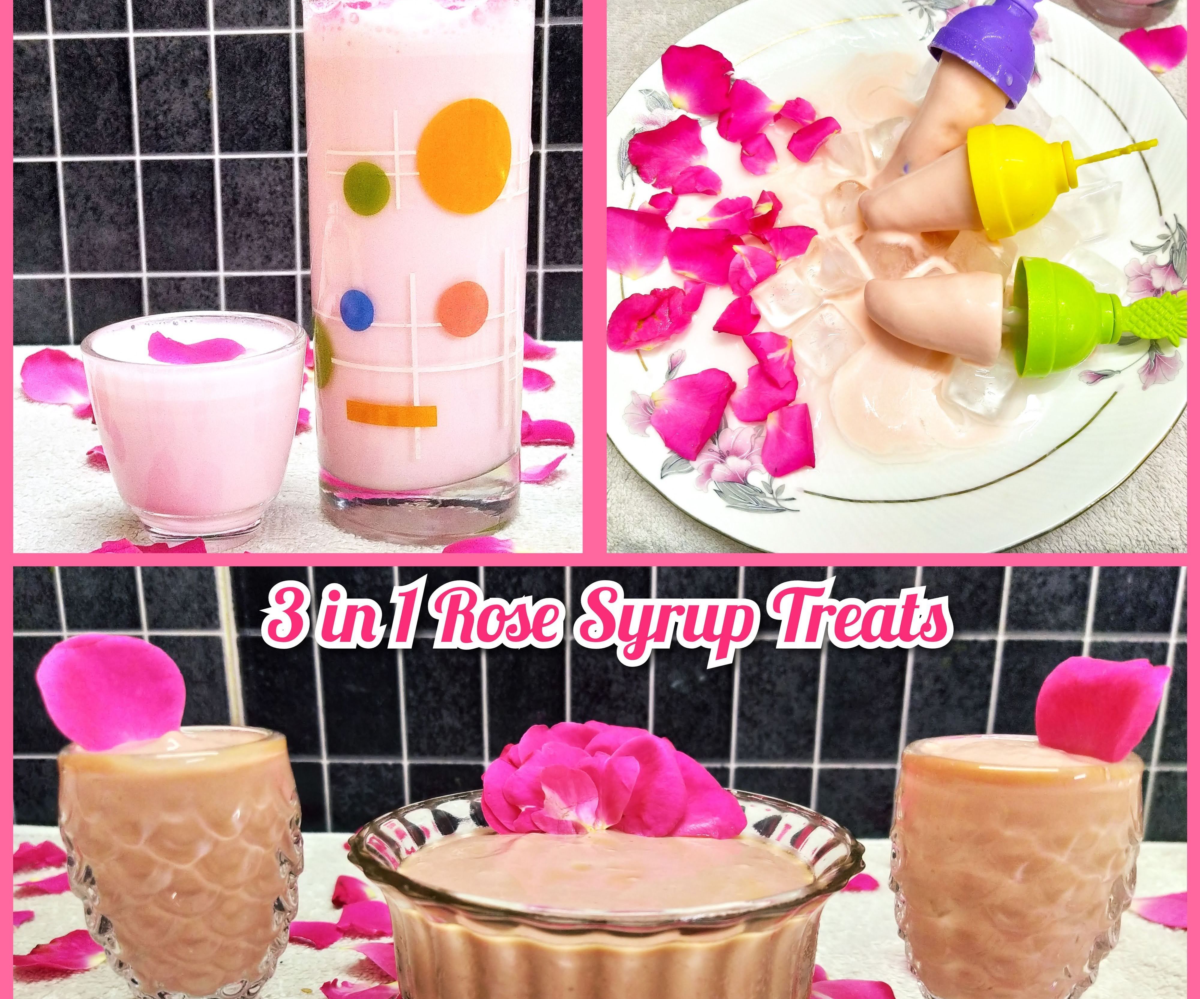 3 in 1 Rose Syrup Frozen & Chilled Treats 