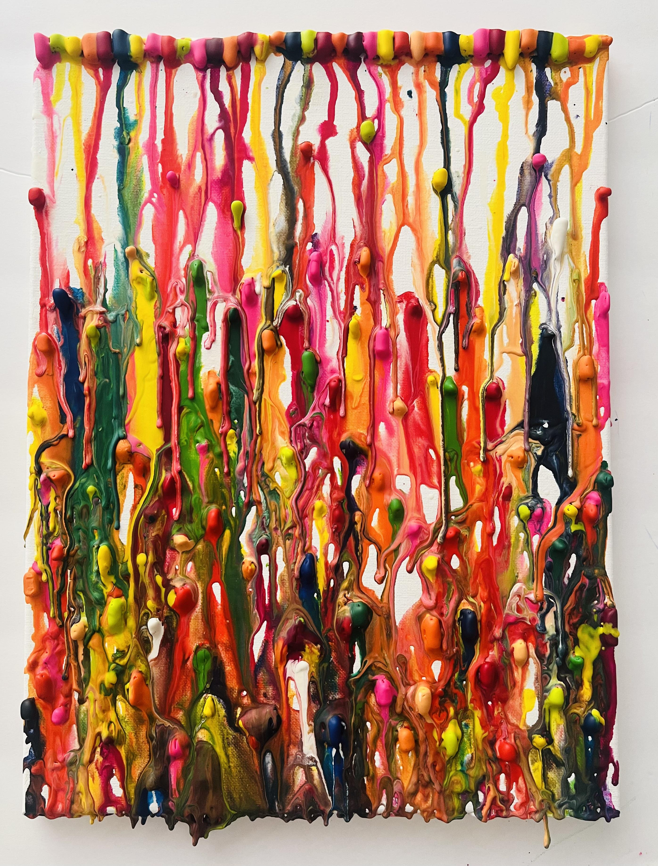 Abstract Textured Crayon Wall Art