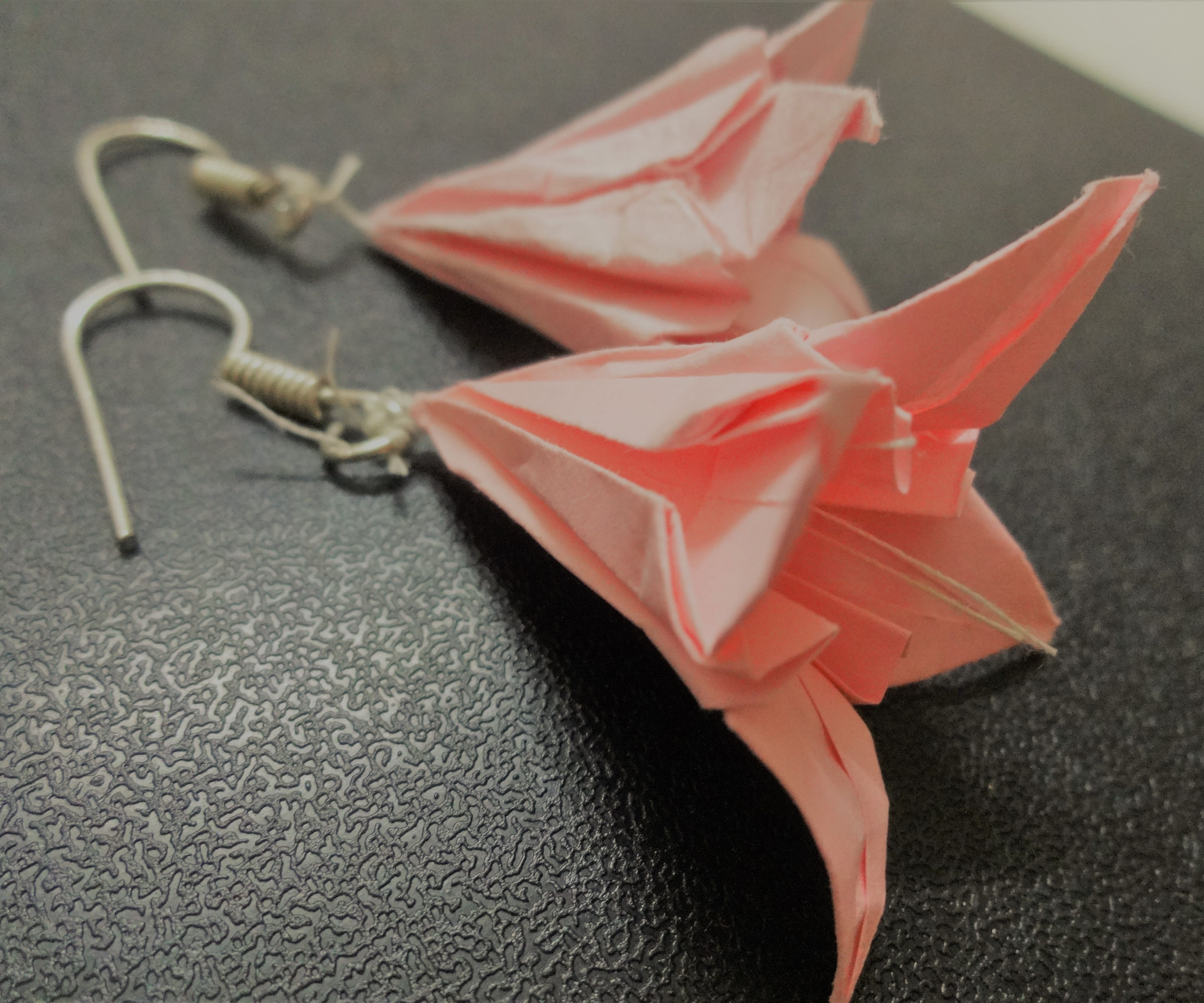 Origami Lily Flower Earrings