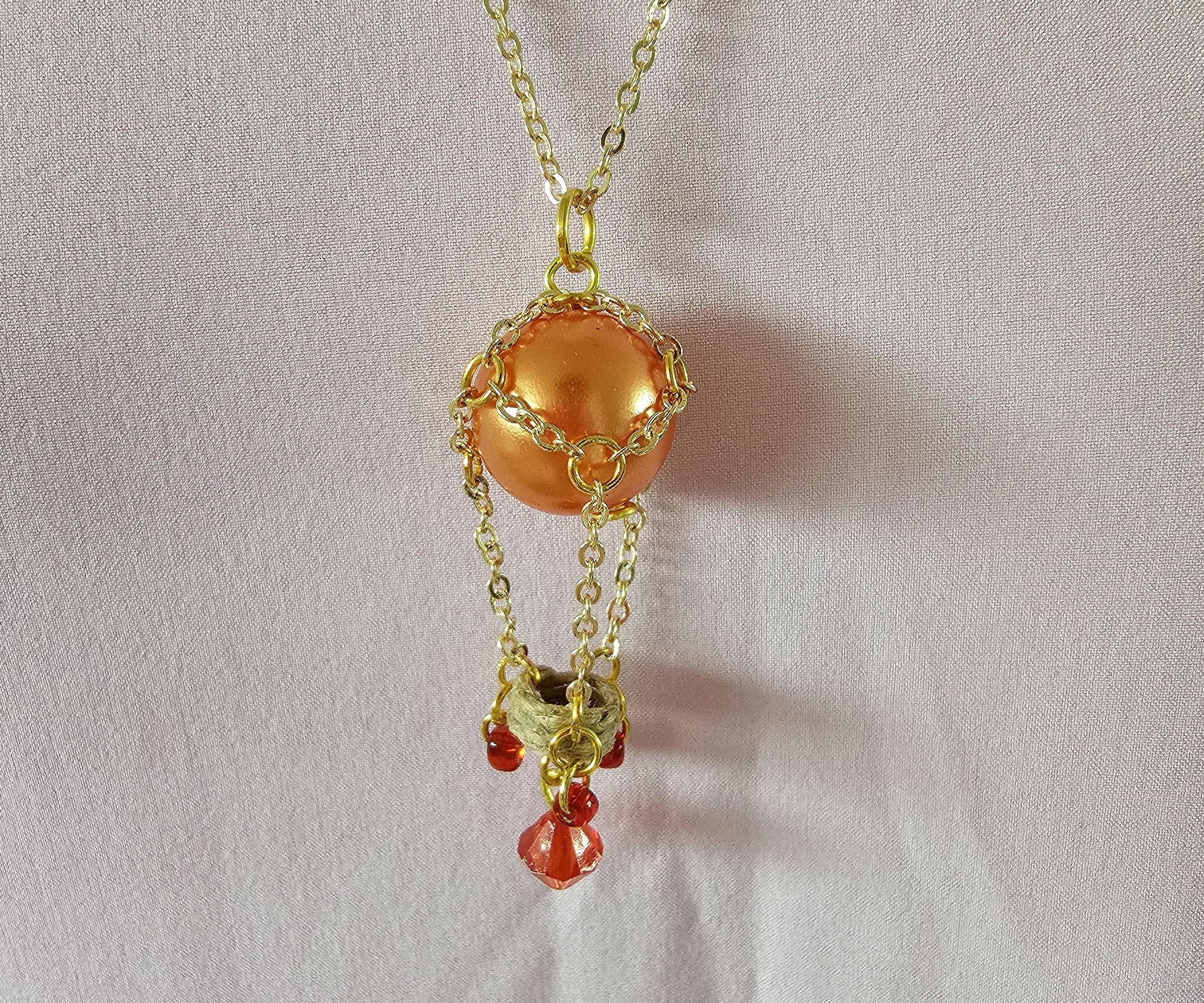 Red Hot Air Balloon Pendant