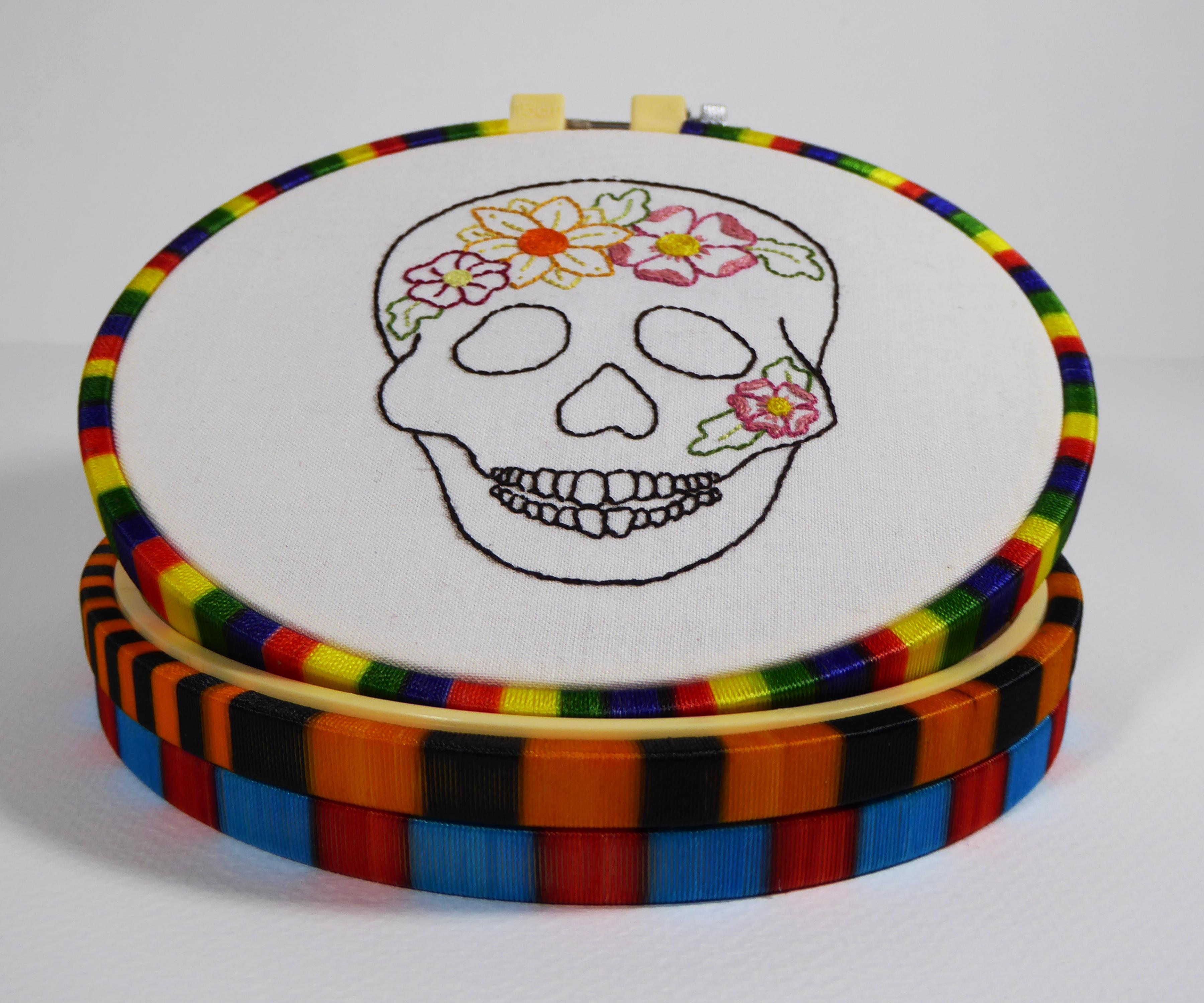 Wrap an Embroidery Hoop With Fishing Rod Nylon