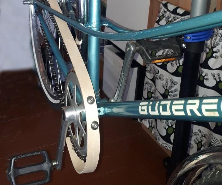 Wooden Chain Guard for Bicycle Restoration