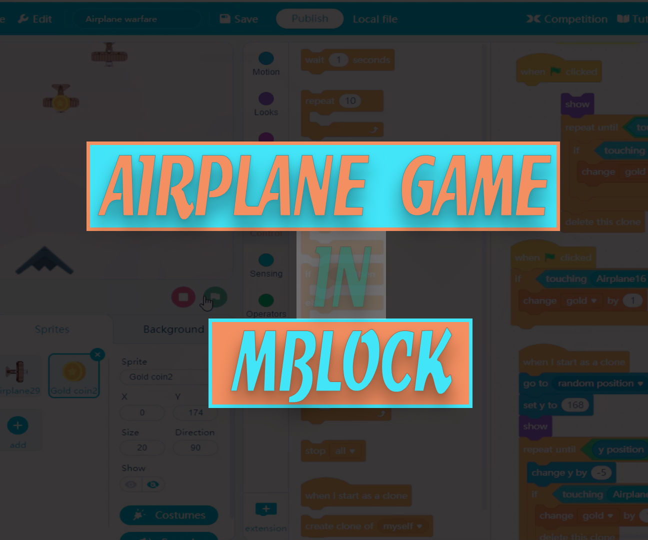 Airplane Warfare Game in MBlock