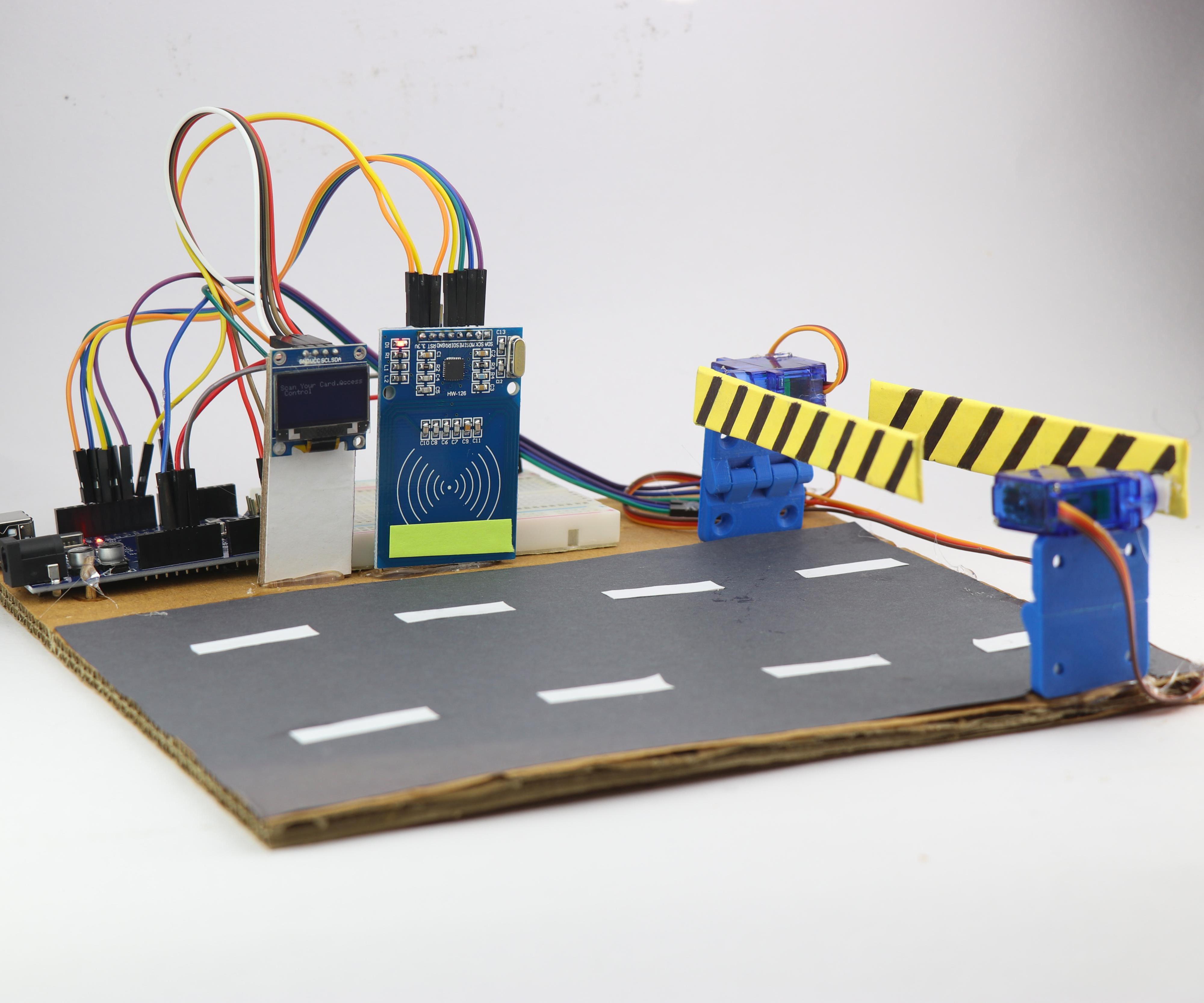 Make Arduino RFID Barrier System With OLED Display