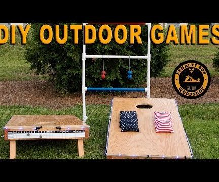 DIY Outdoor Games - Cornhole and the Golf Ball Ladder Game