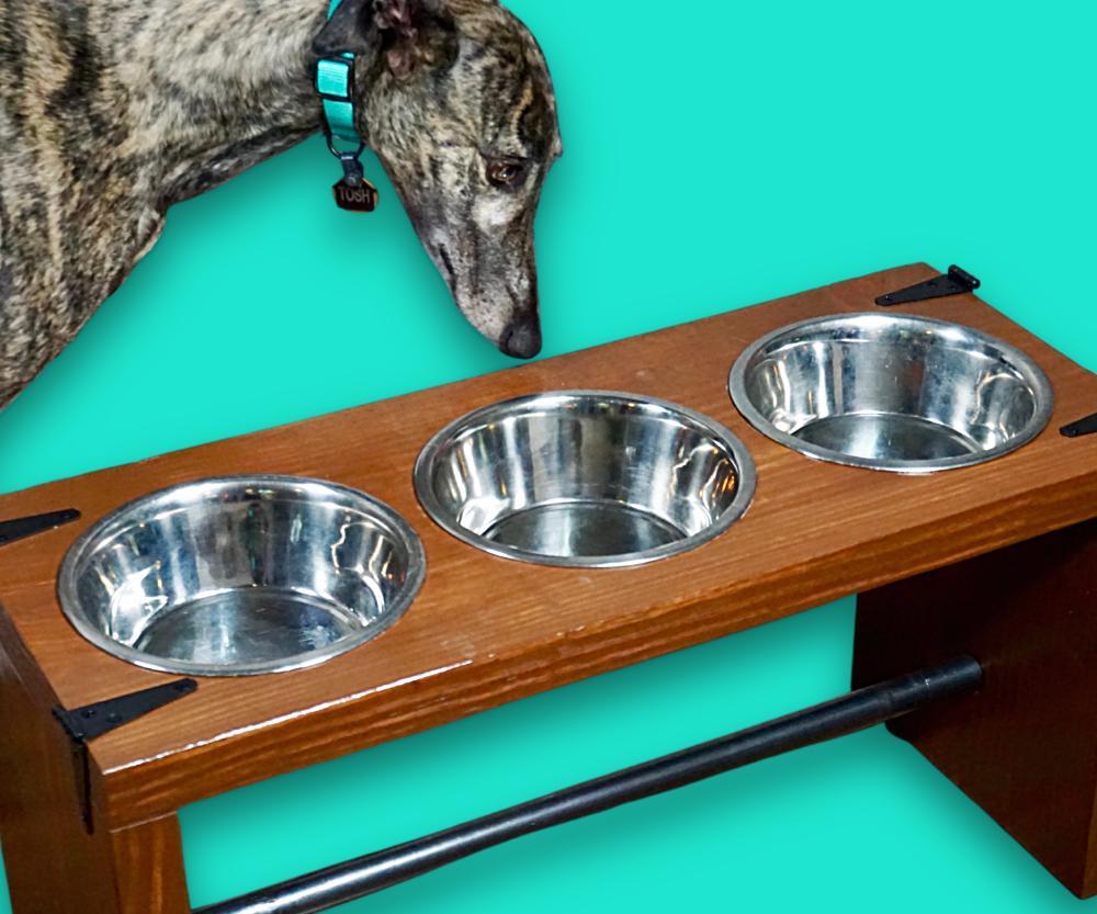 DIY Dog Bowl Stand for Two Pets