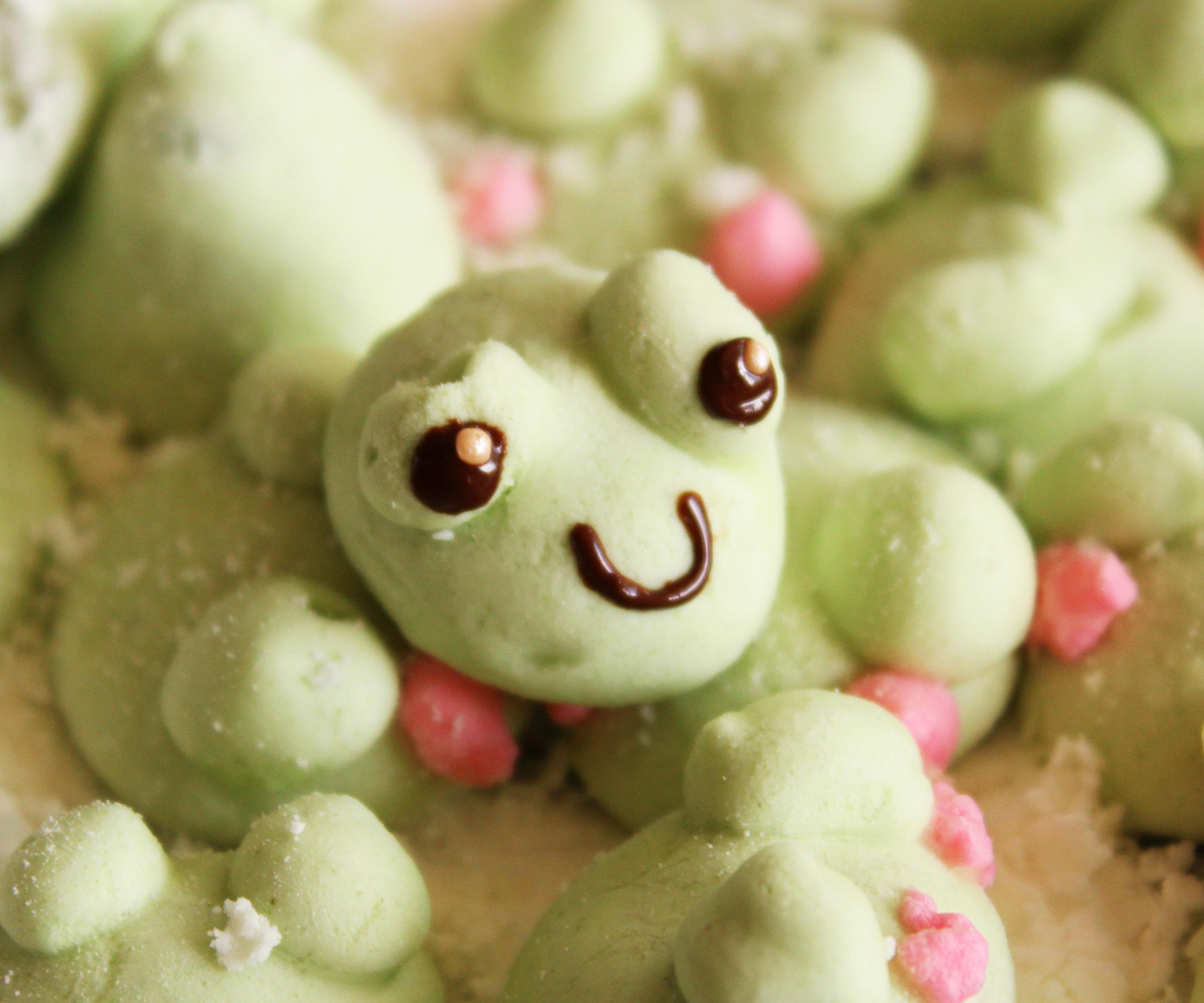 Matcha Green Tea Frog Marshmallows (beginner-friendly piped marshmallows)