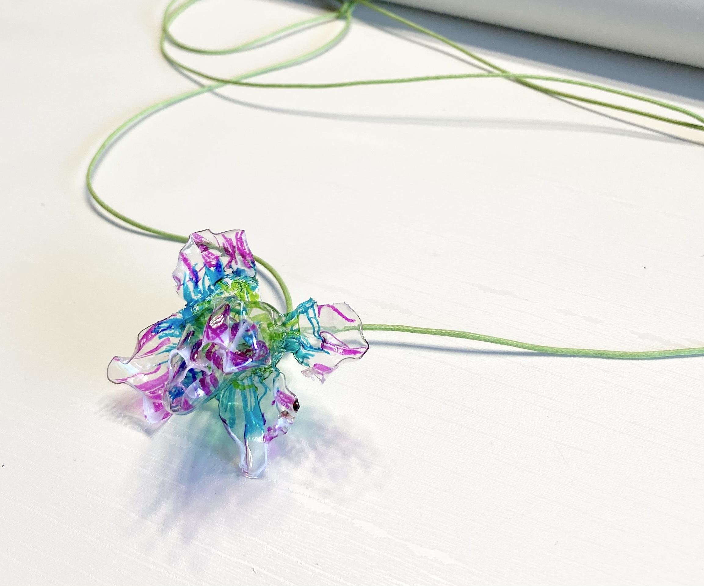 Plastic Egg Container Flower Necklace
