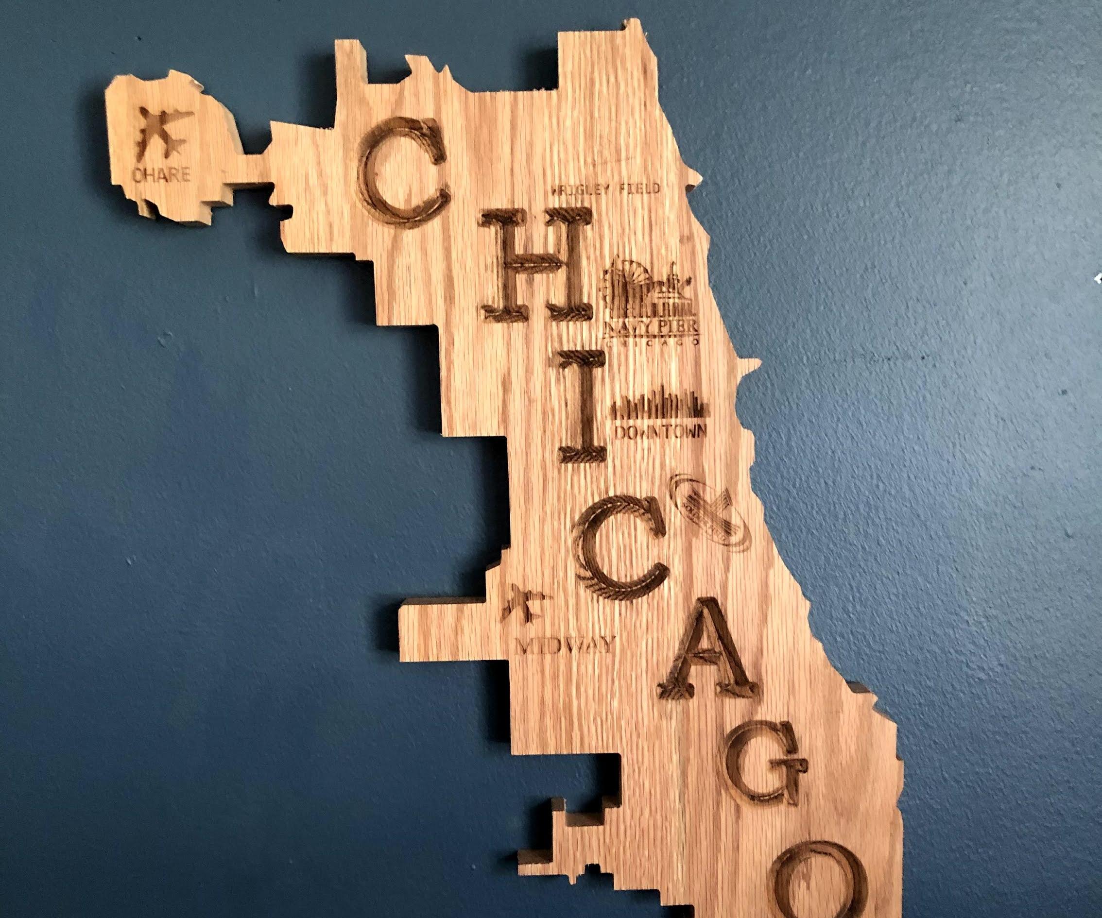 Chicago Outline Wall-Hanger 