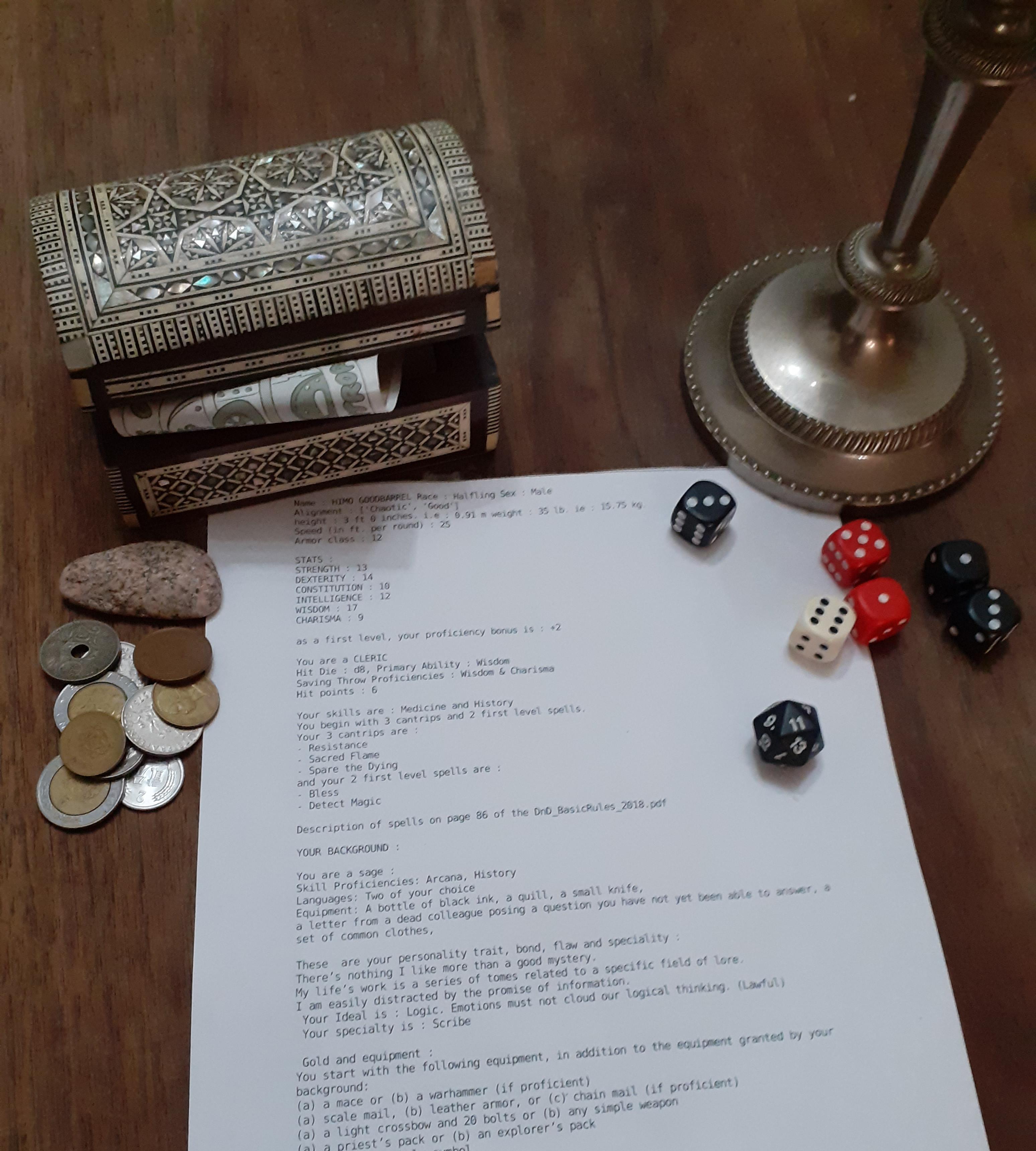 Create a DnD Character With Python3
