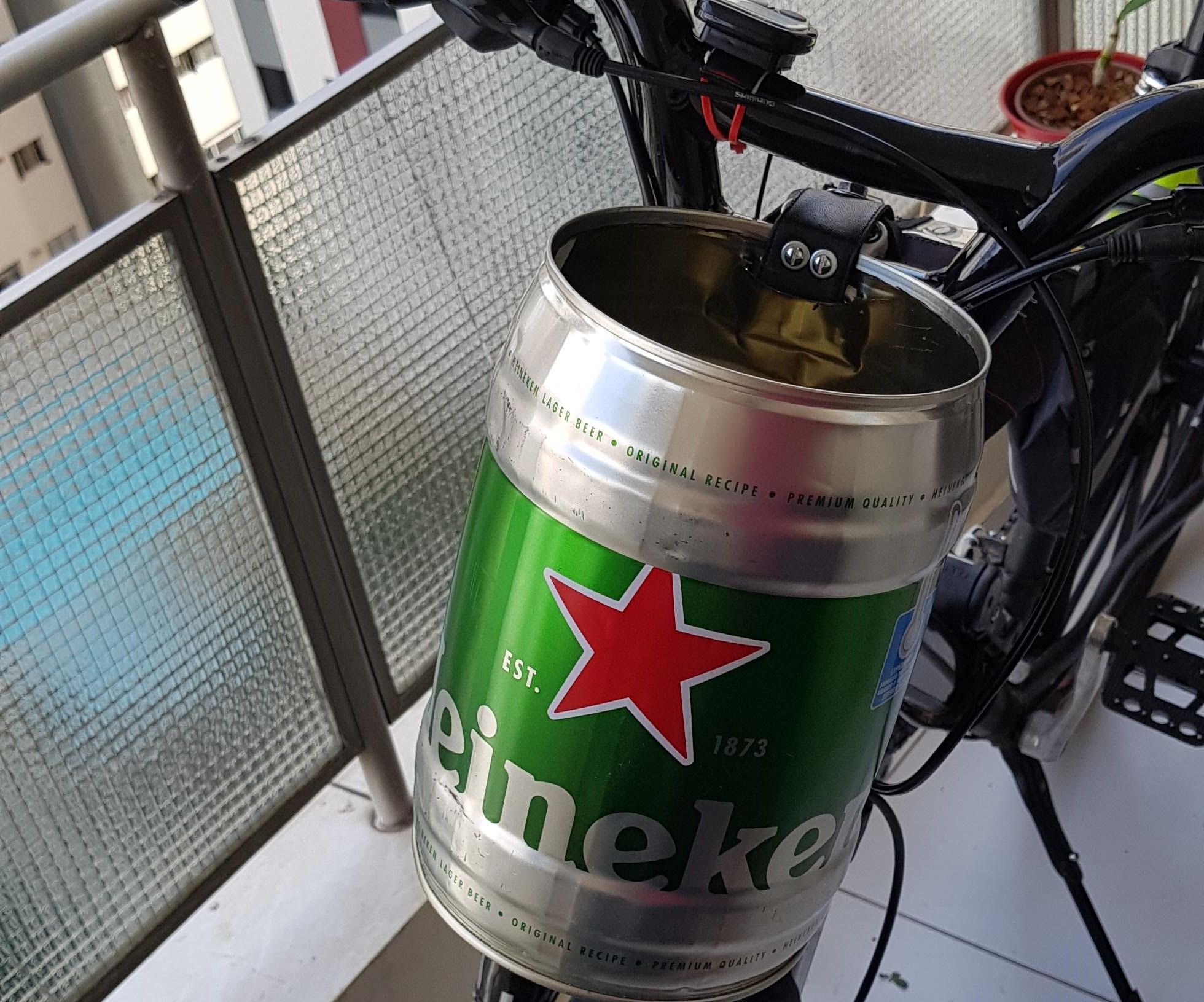 Heineken Keg Bicycle Basket