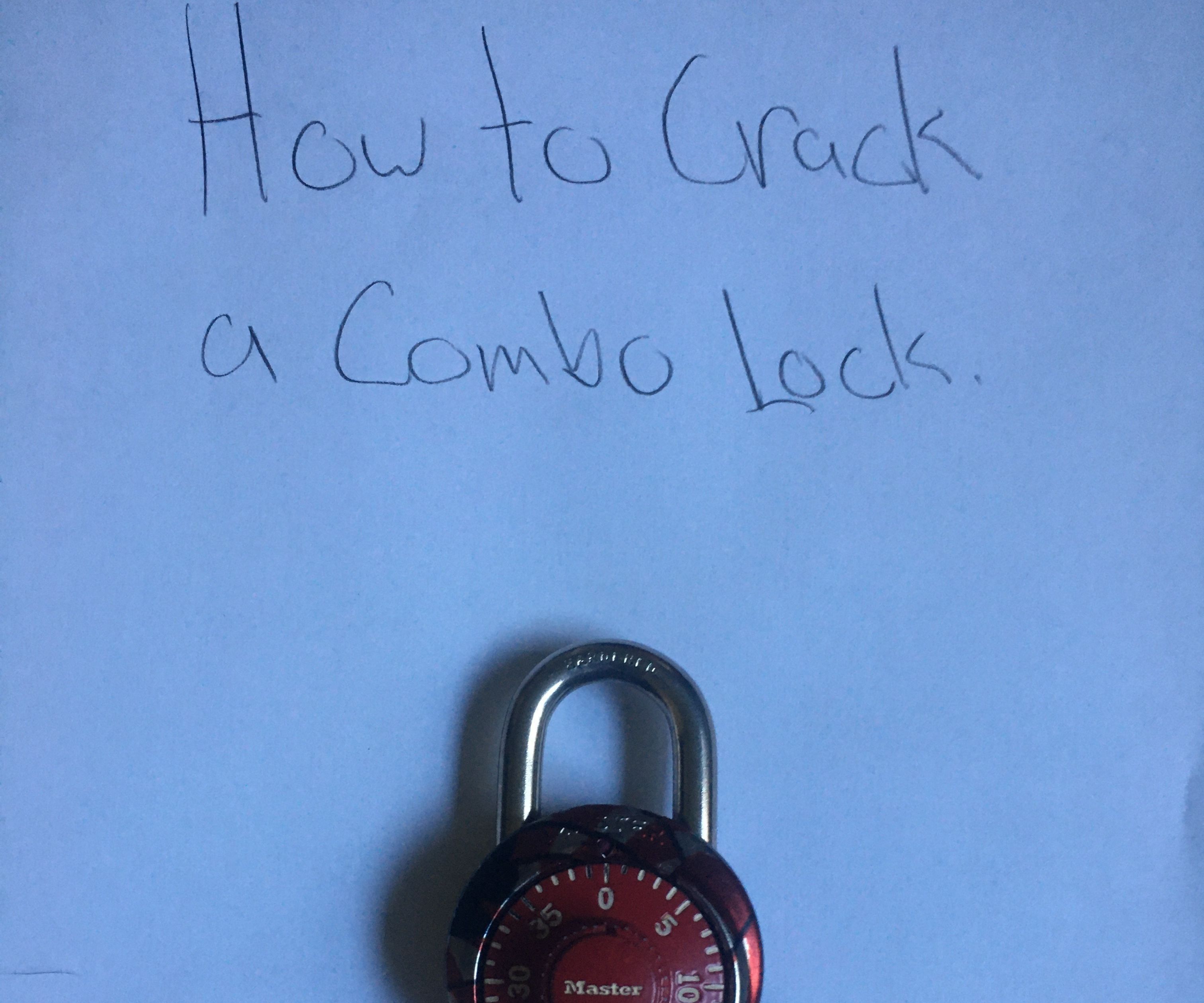 How to crack a Combo Lock