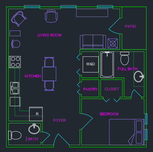 Basic Floor Plan Drafting in AutoCad