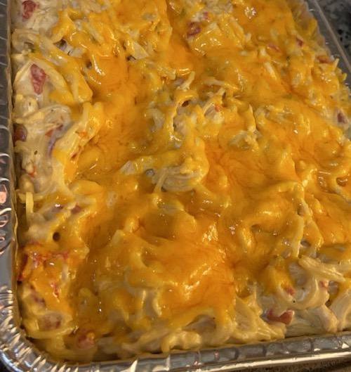 Homemade Cheesy Chicken Spaghetti 