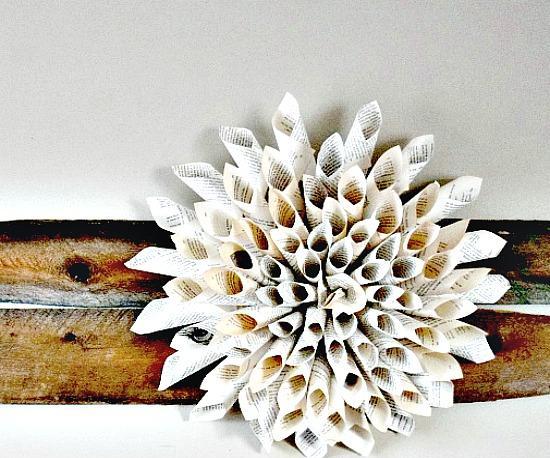 How to Make a Gorgeous Book Page Flower