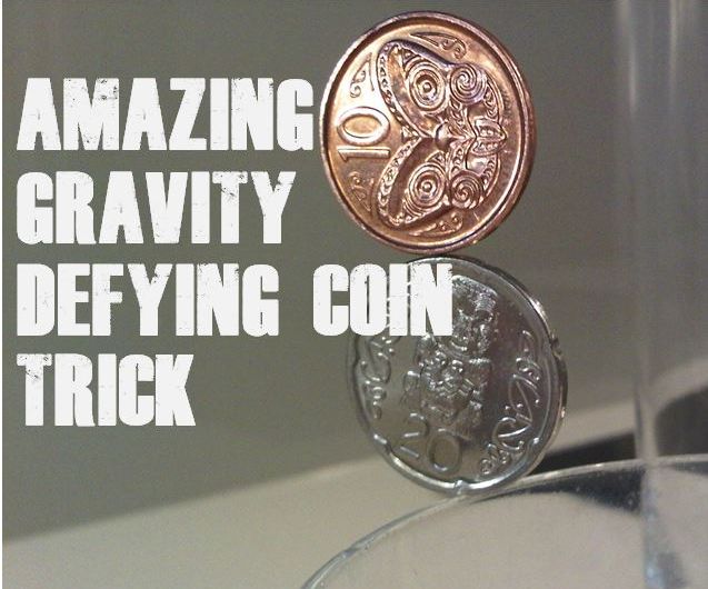 AMAZING GRAVITY DEFYING COIN TRICK!