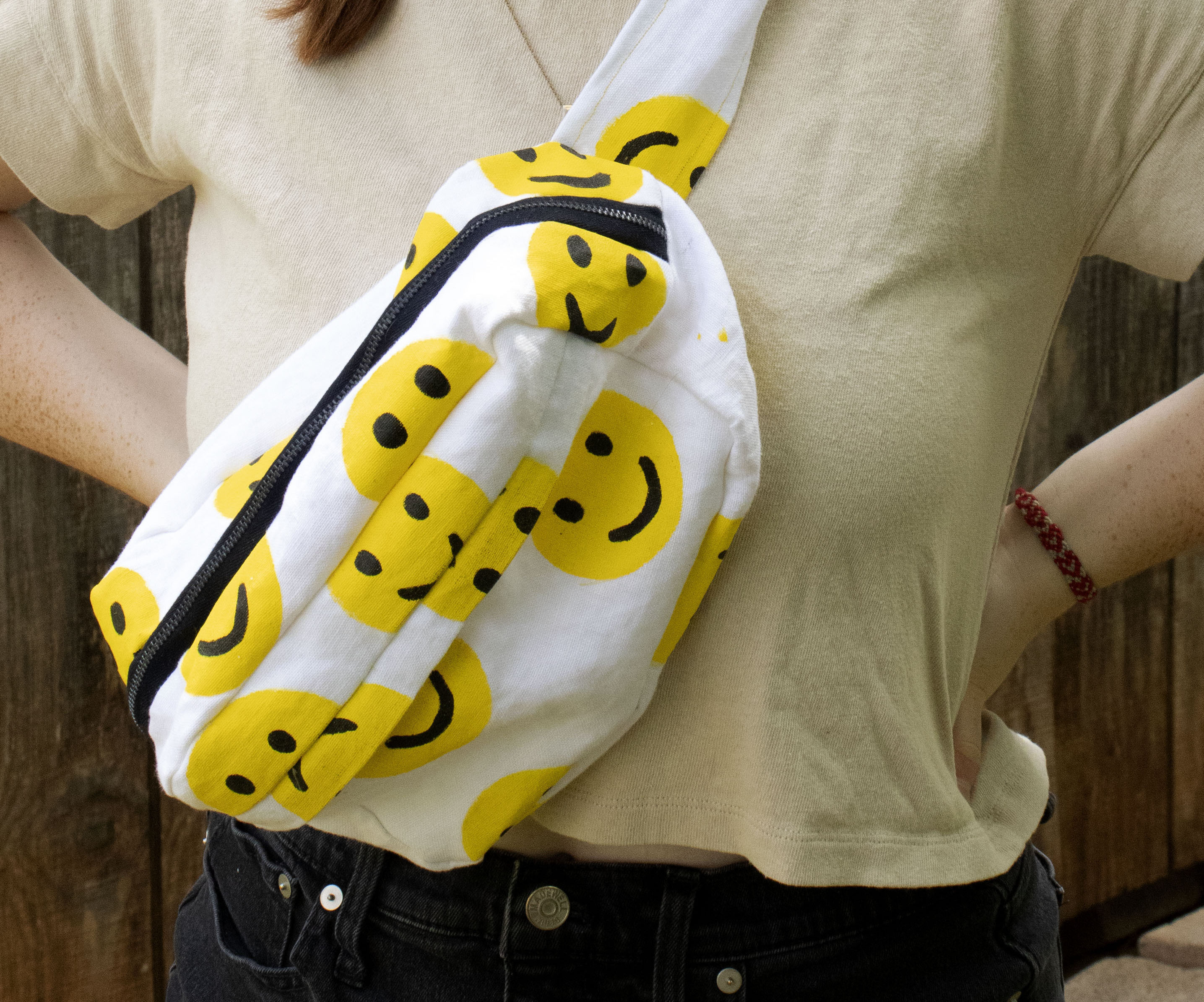 Hand Painted Sling Bag/Fanny Pack