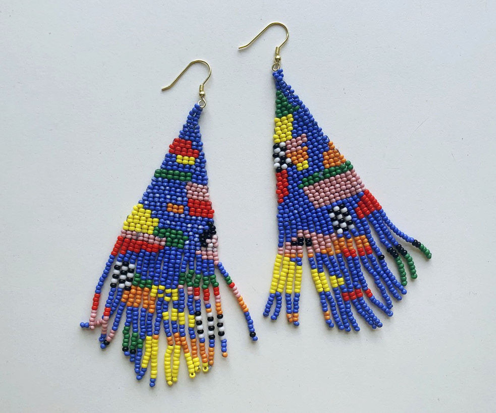 Beaded Fringe Earrings
