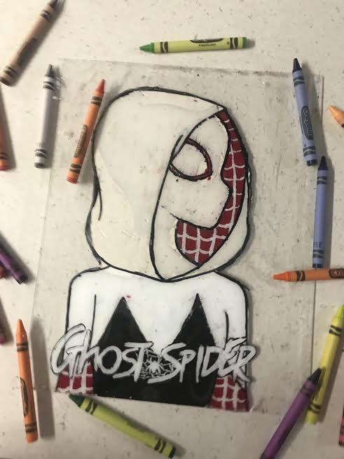 Crayon Ghost Spider Portrait