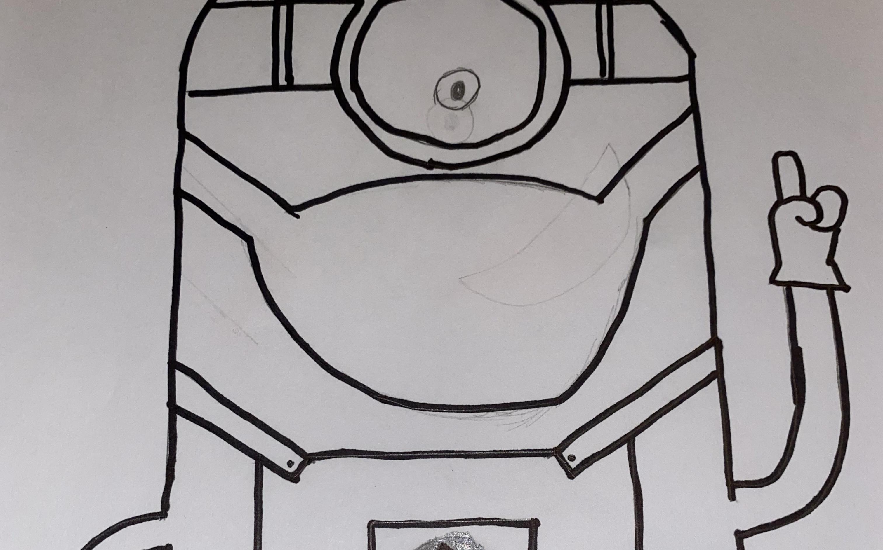 Step by Step Minion Drawing With a Mask