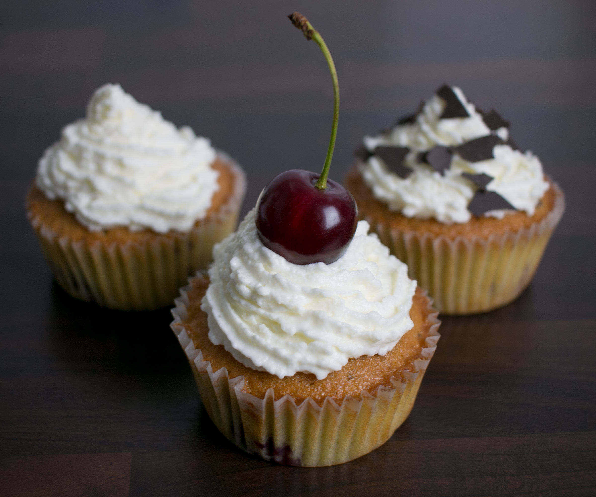 Cherry Eggnog Cupcake