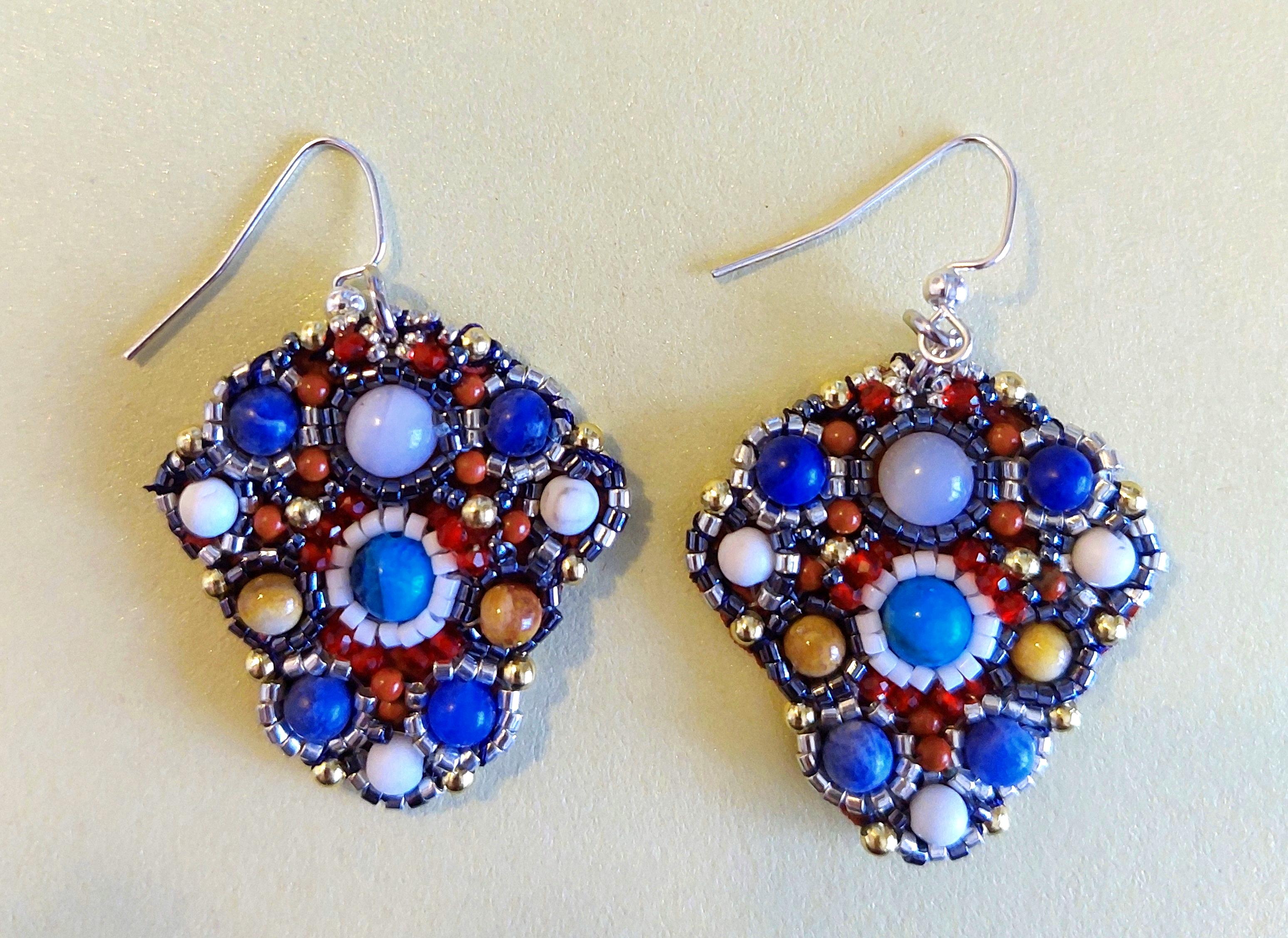 Leather Backed Bohemian Earrings