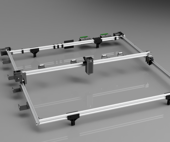 Jumbo CNC Laser Cutter/Etcher Designed With Autodesk Fusion 360