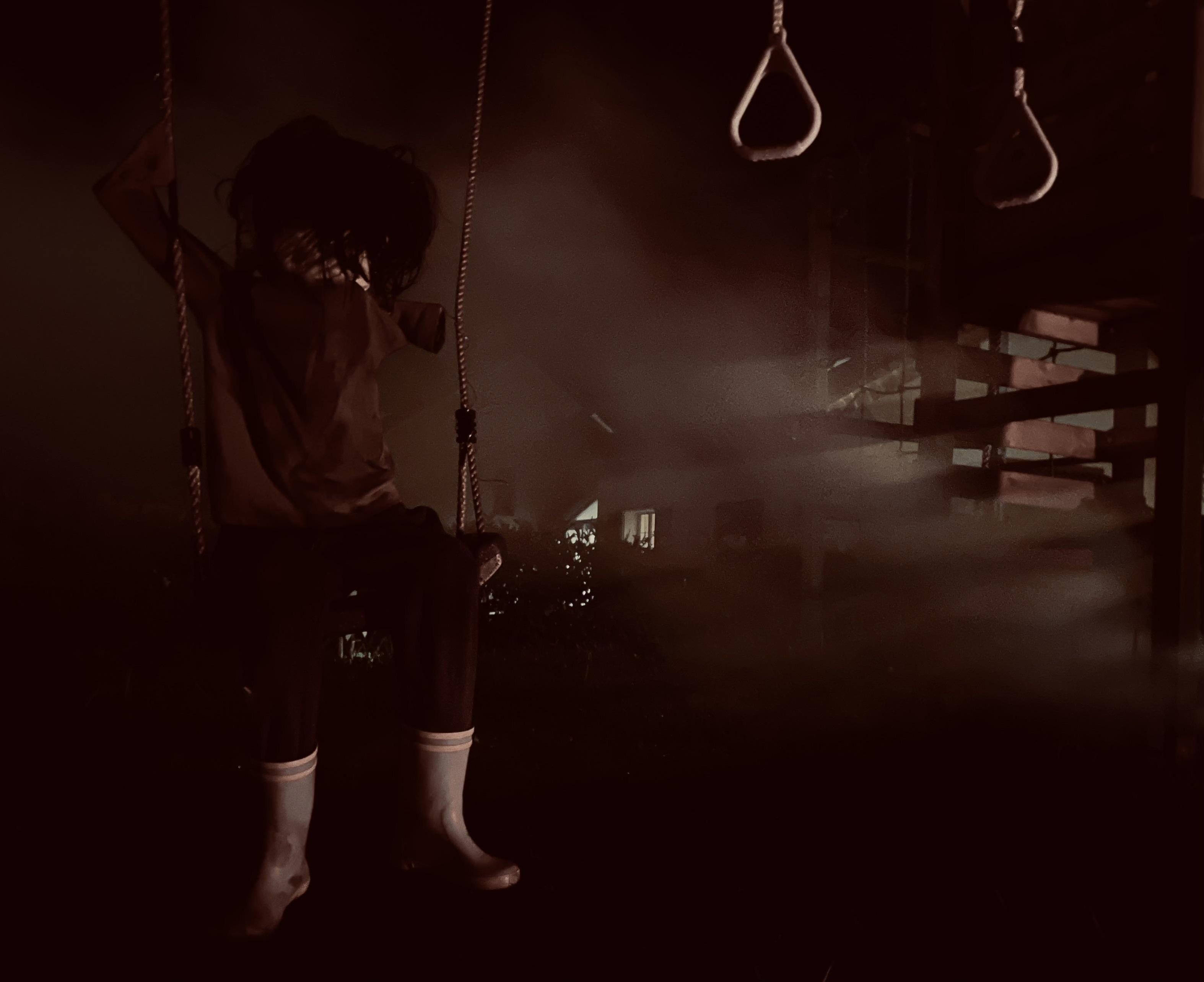 Halloween Ghost Child on a Swing (and on a Budget!)