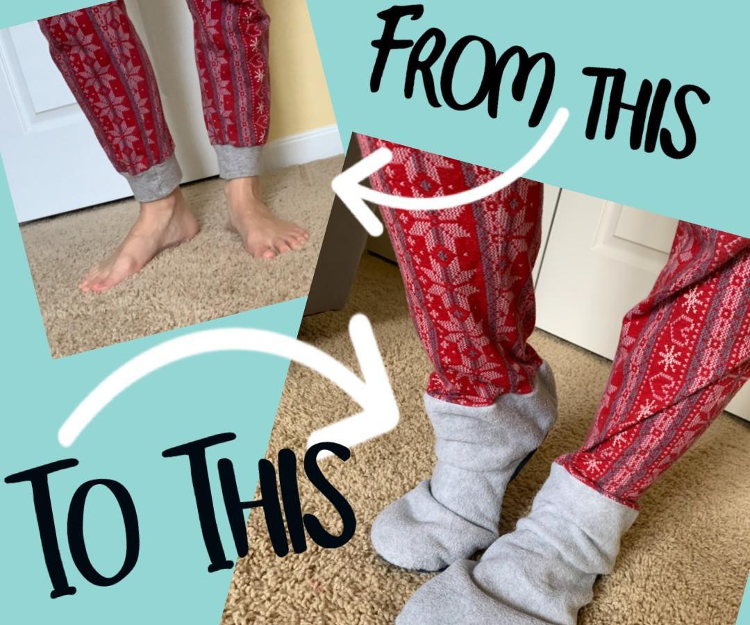 Upcycle Any Pajama Pants Into Footie Pajama Pants