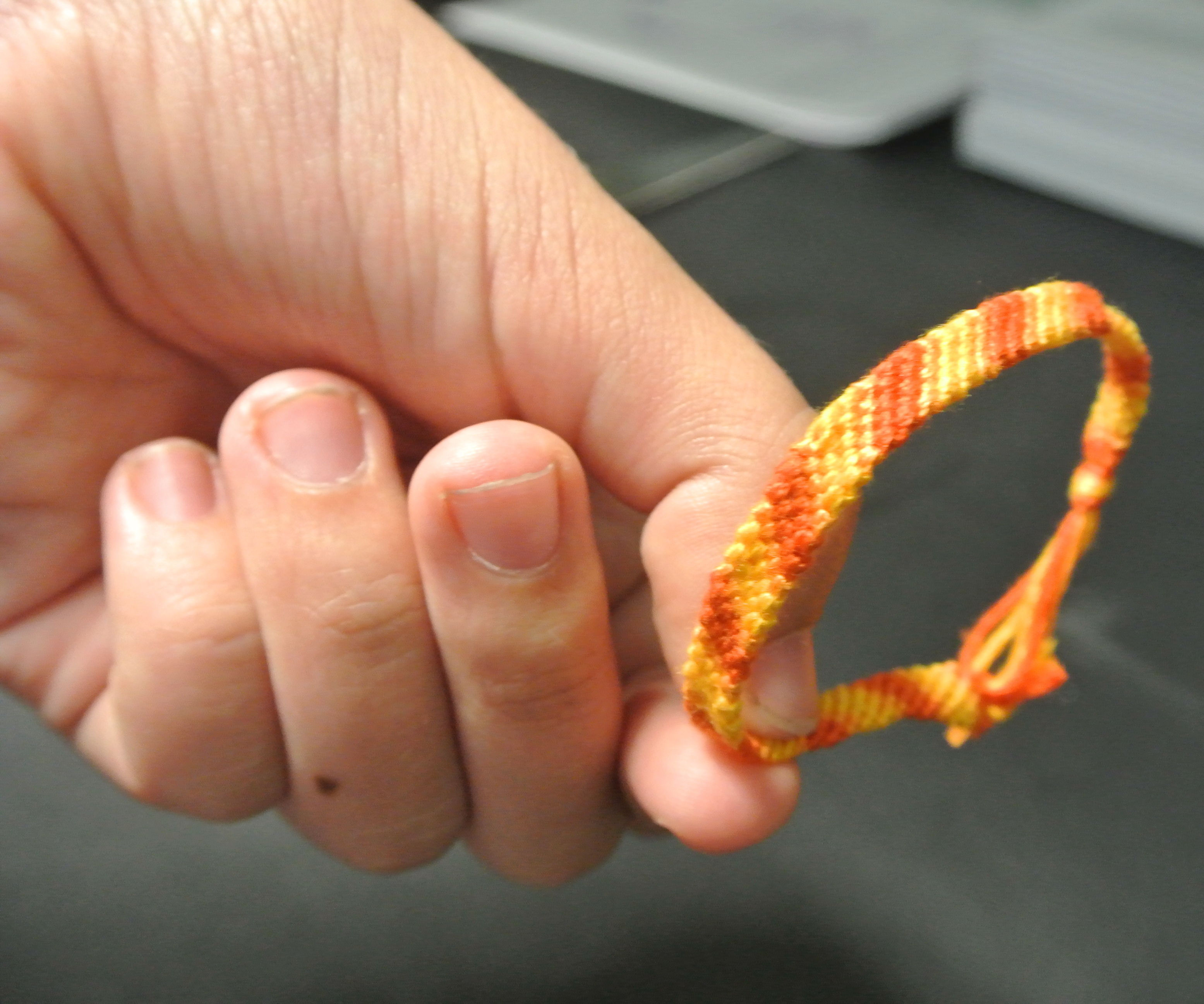 Easy ORANGE Candy Stripe Bracelet