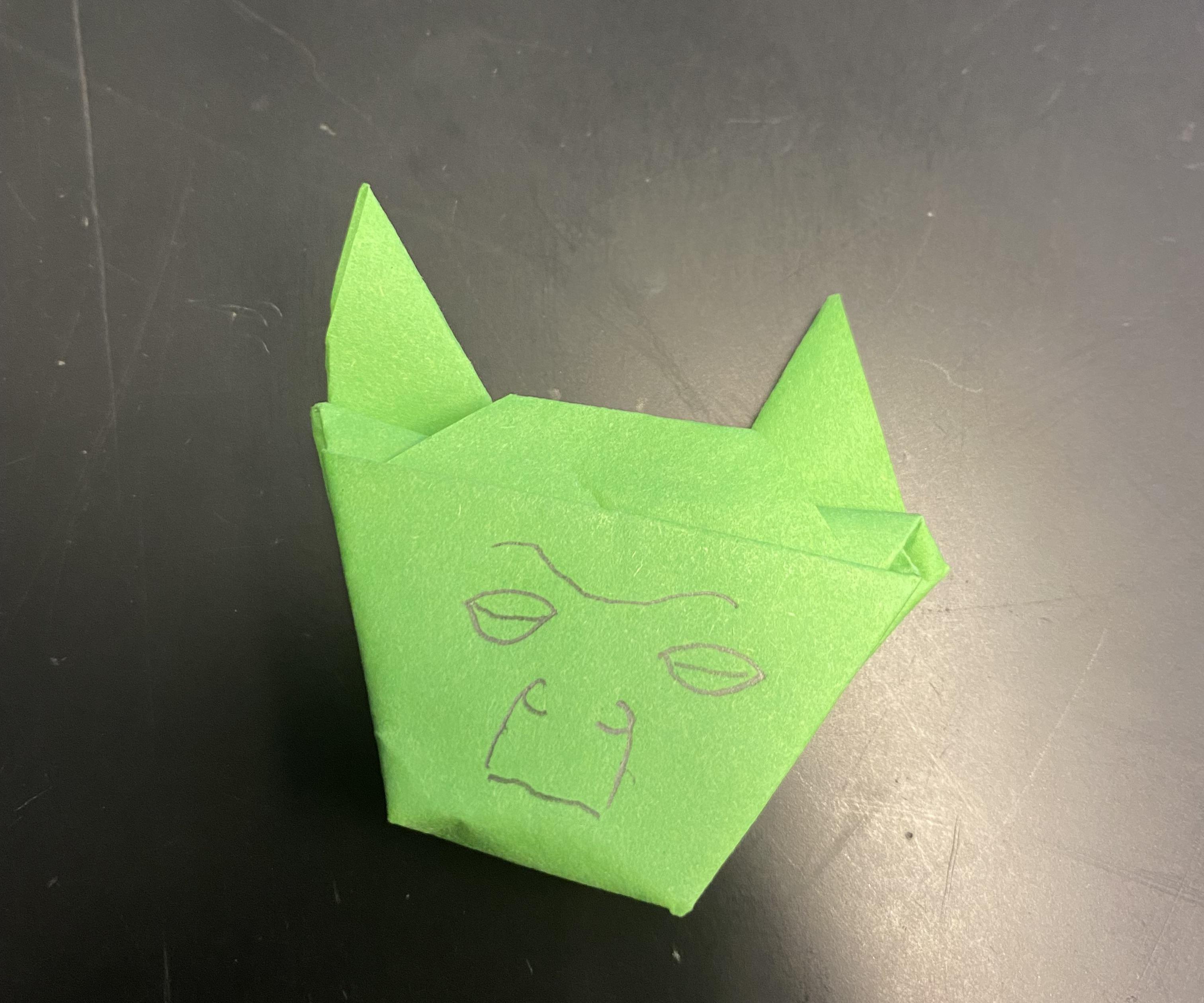 Yoda Head Oragami