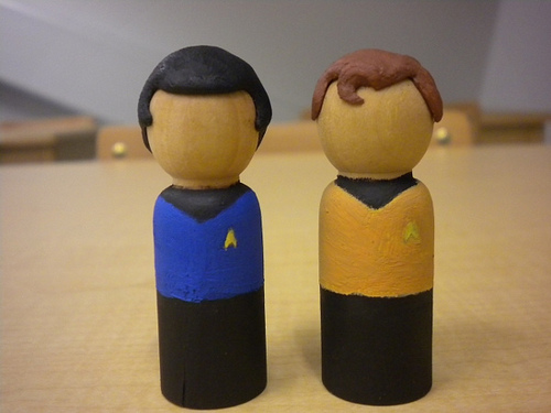 Kirk and Spock "Peg" People