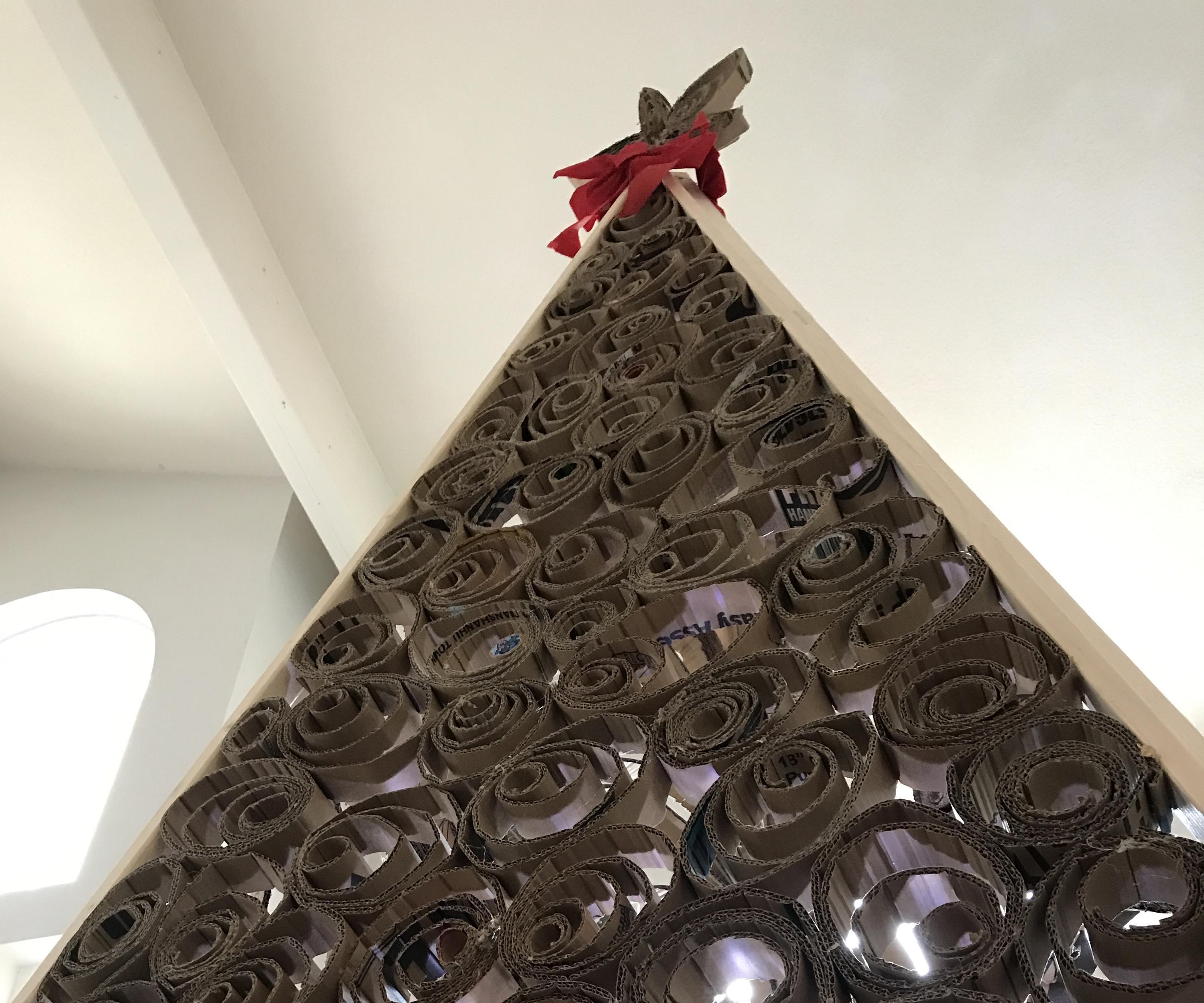 Repurposed/Upcycled Quilled Cardboard Christmas Tree