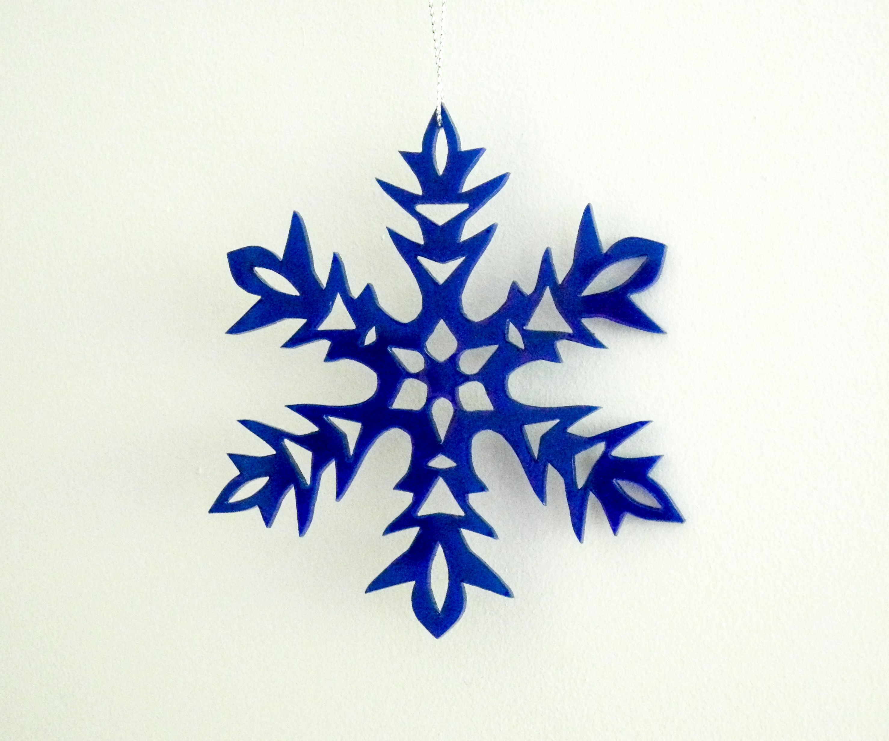 Laser Cut Plexiglass Snowflake