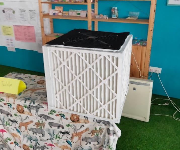 Air Ventilator & Filter for Classrooms - a Low Cost HEPA Alternative