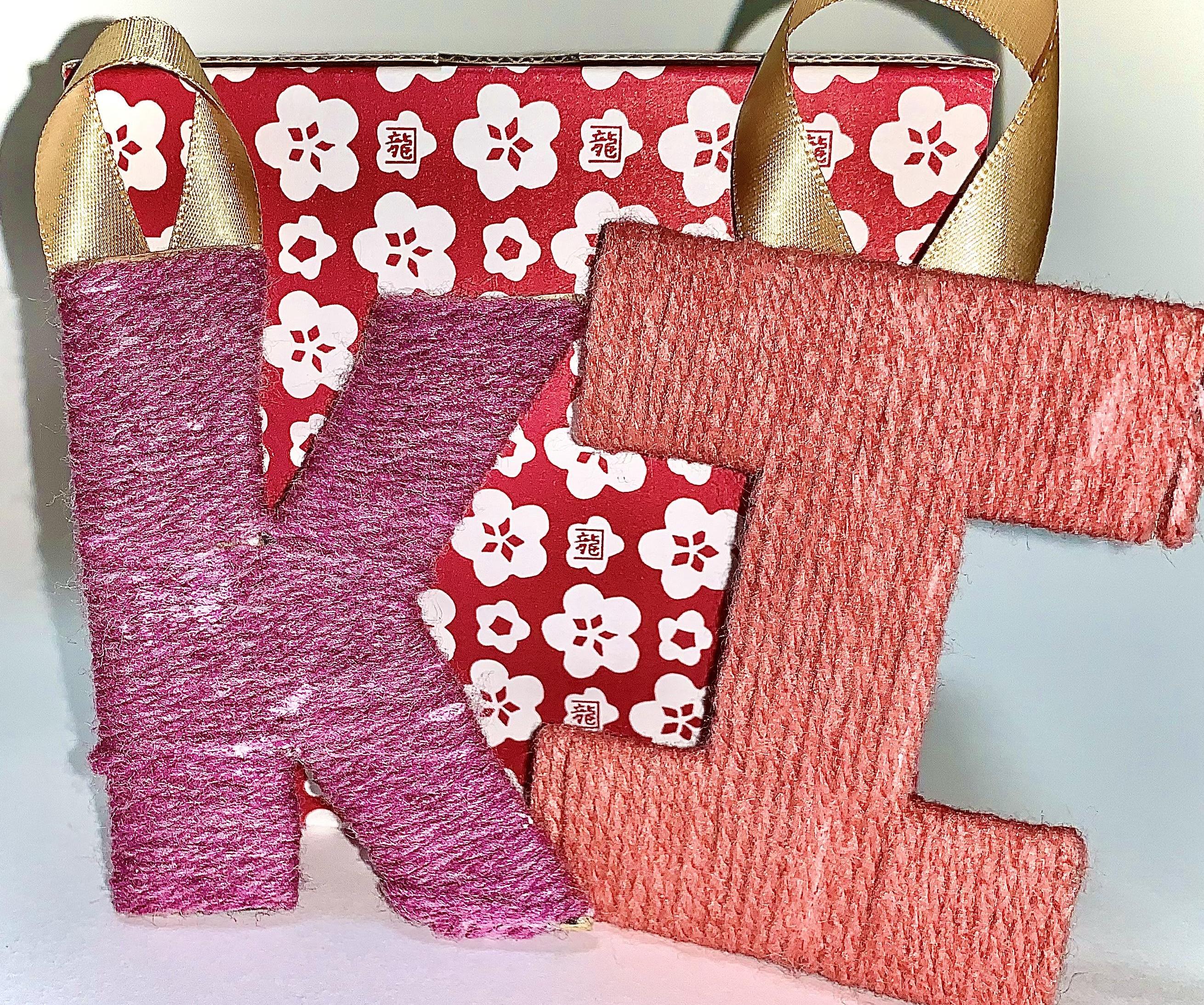 Mini, Yarn-wrapped Letters