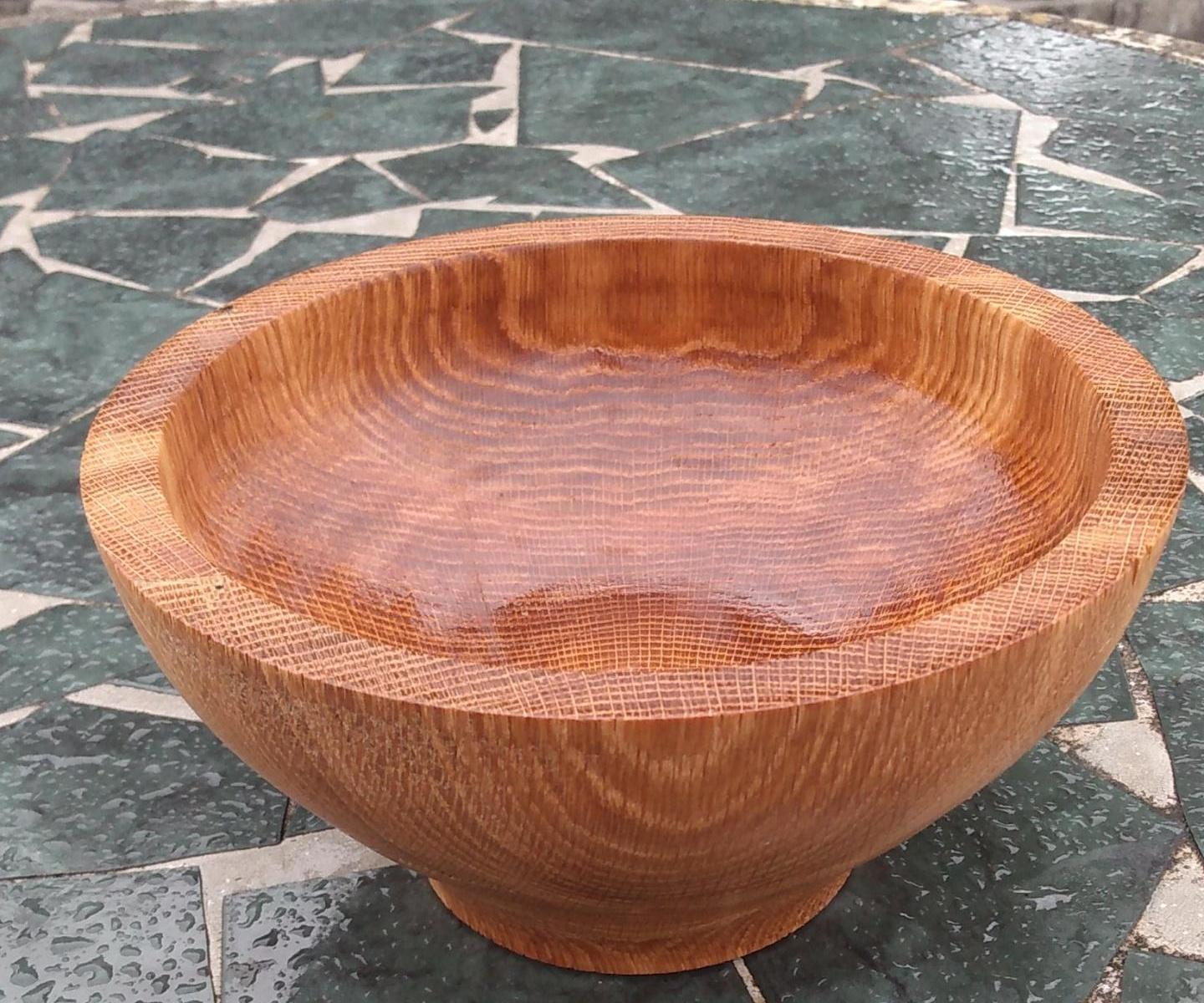 White Oak Slab Bowl