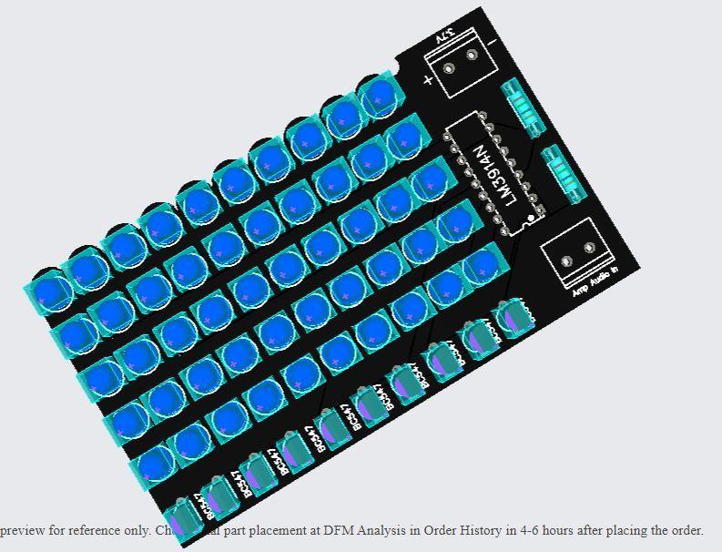Music Activated LED Light Circuit Using LM 3914 (JLCPCB)