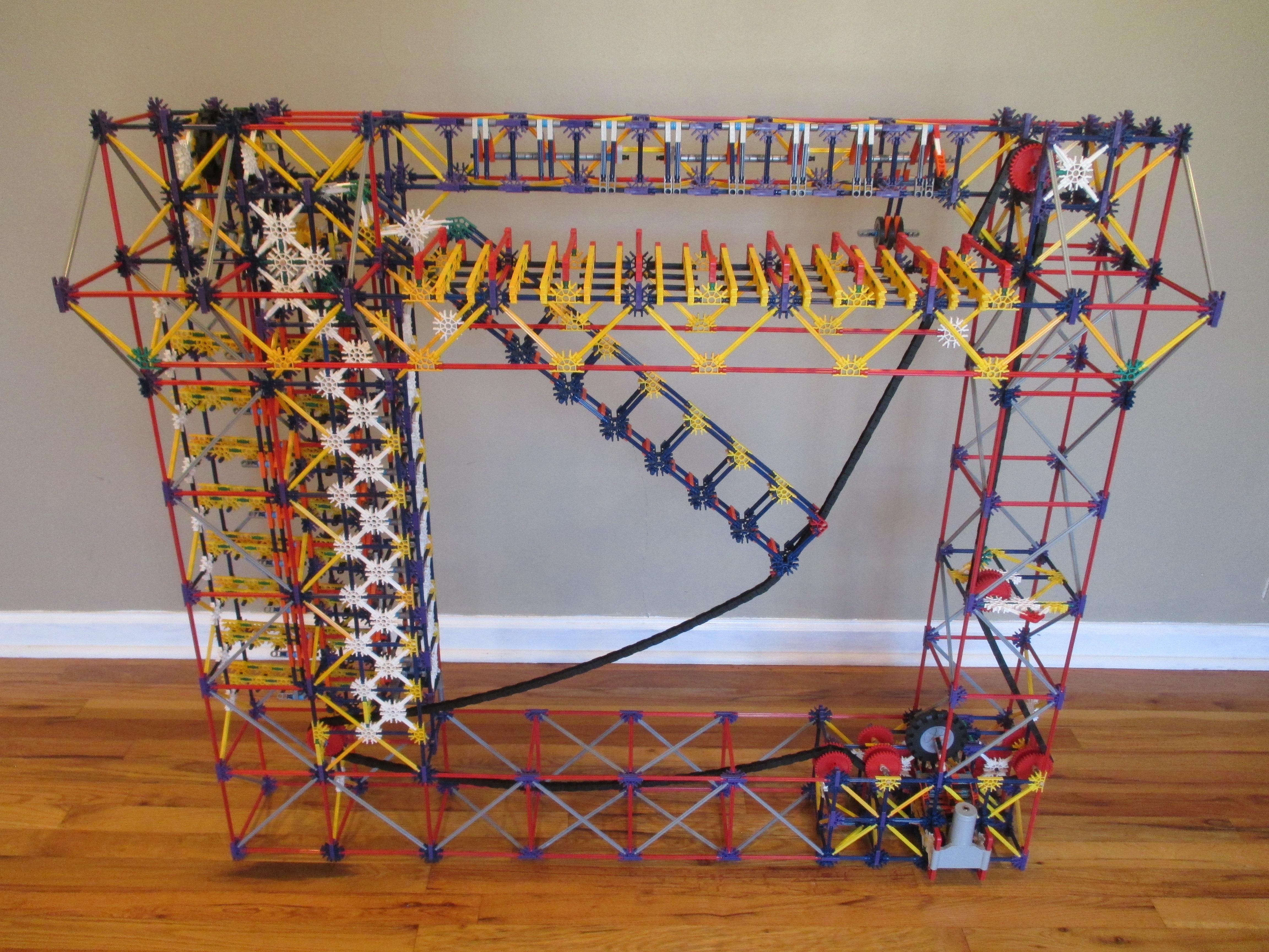 8-Ball Drawbridge Lift: a K'nex Ball Machine Lift