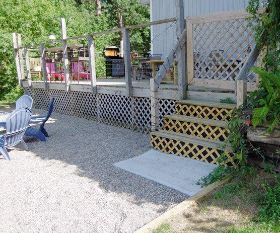 Deck Staircase Makeover, Covering Up Some Ugly With Lattice!